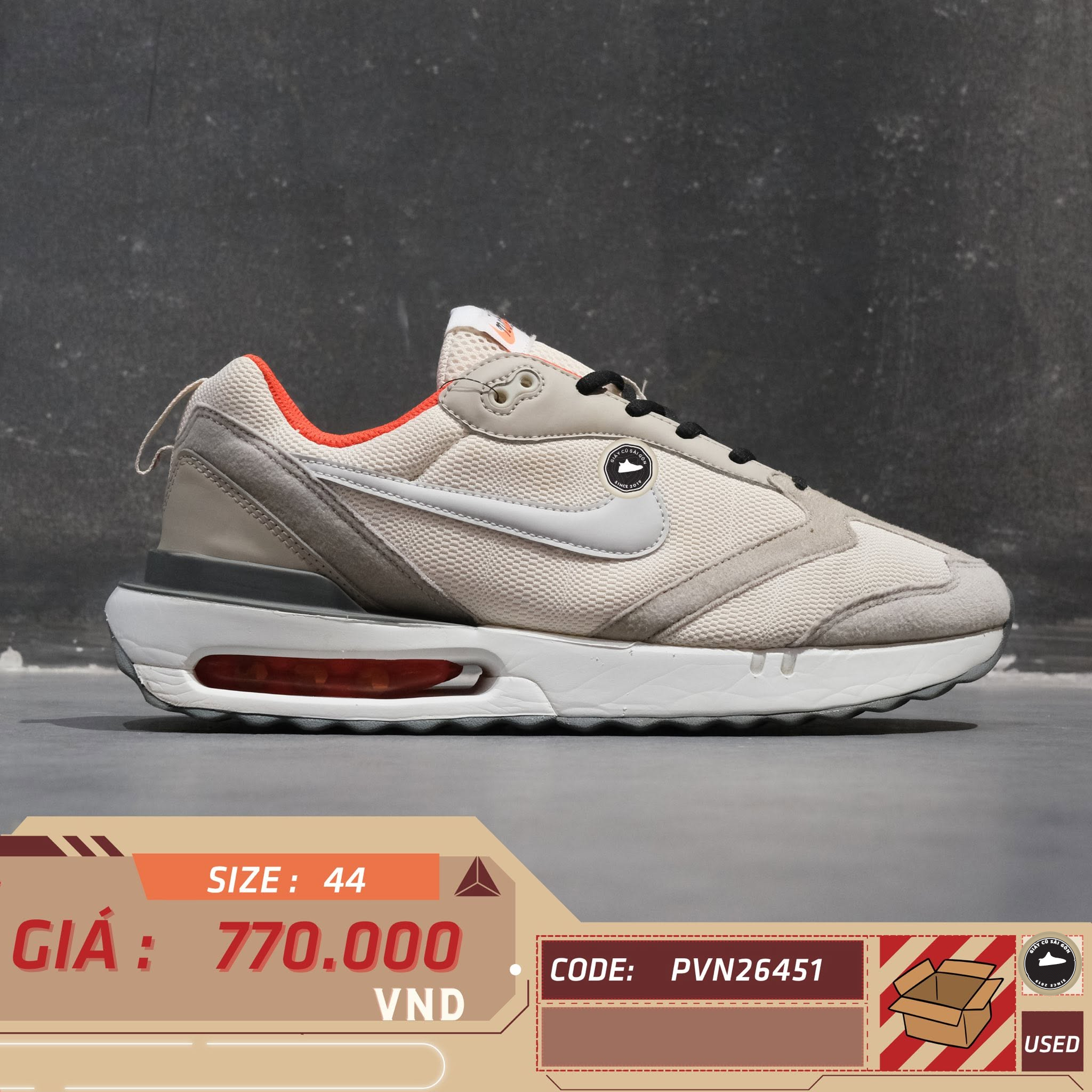 Nike Air Max Pulse Light Bone Particle Grey DQ3991-003 Cũ Size 44 | Giày Cũ Sài Gòn PVN26364