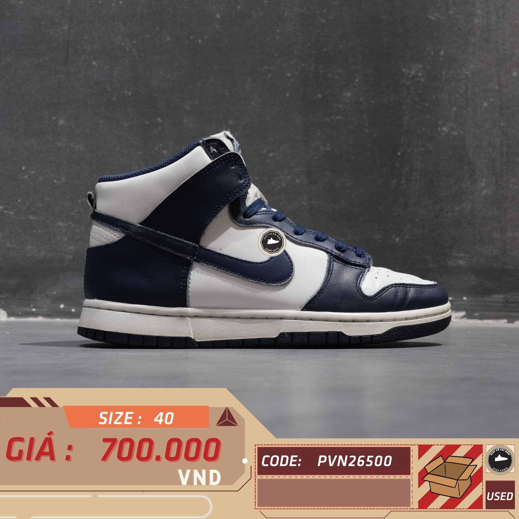 Nike Dunk High Retro Championship Navy DD1399-104 Cũ Size 40 | Giày Cũ Sài Gòn PVN25850