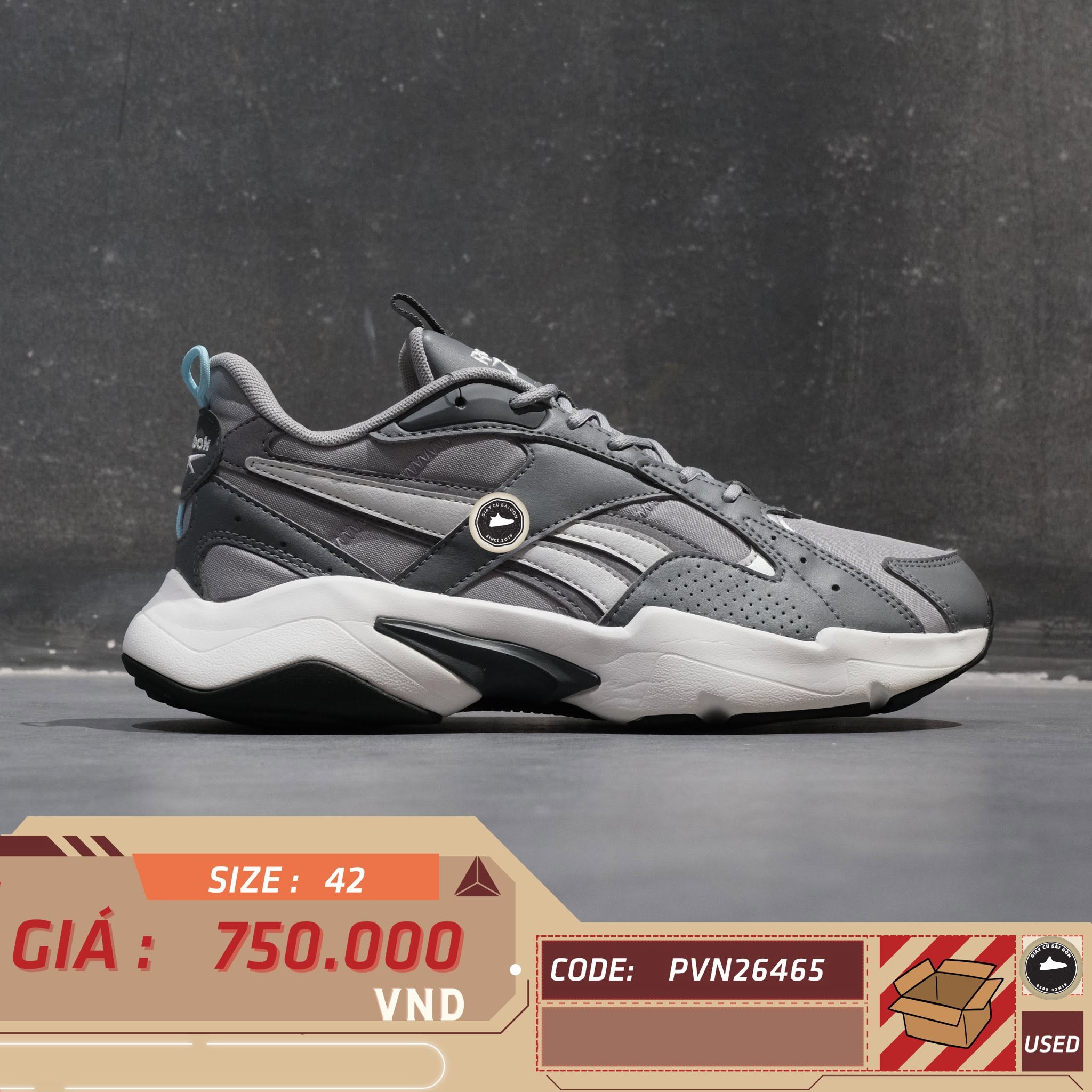 Reebok Royal Turbo Impulse 2.0 GZ2396 Cũ Size 42 | Giày Cũ Sài Gòn PVN26465