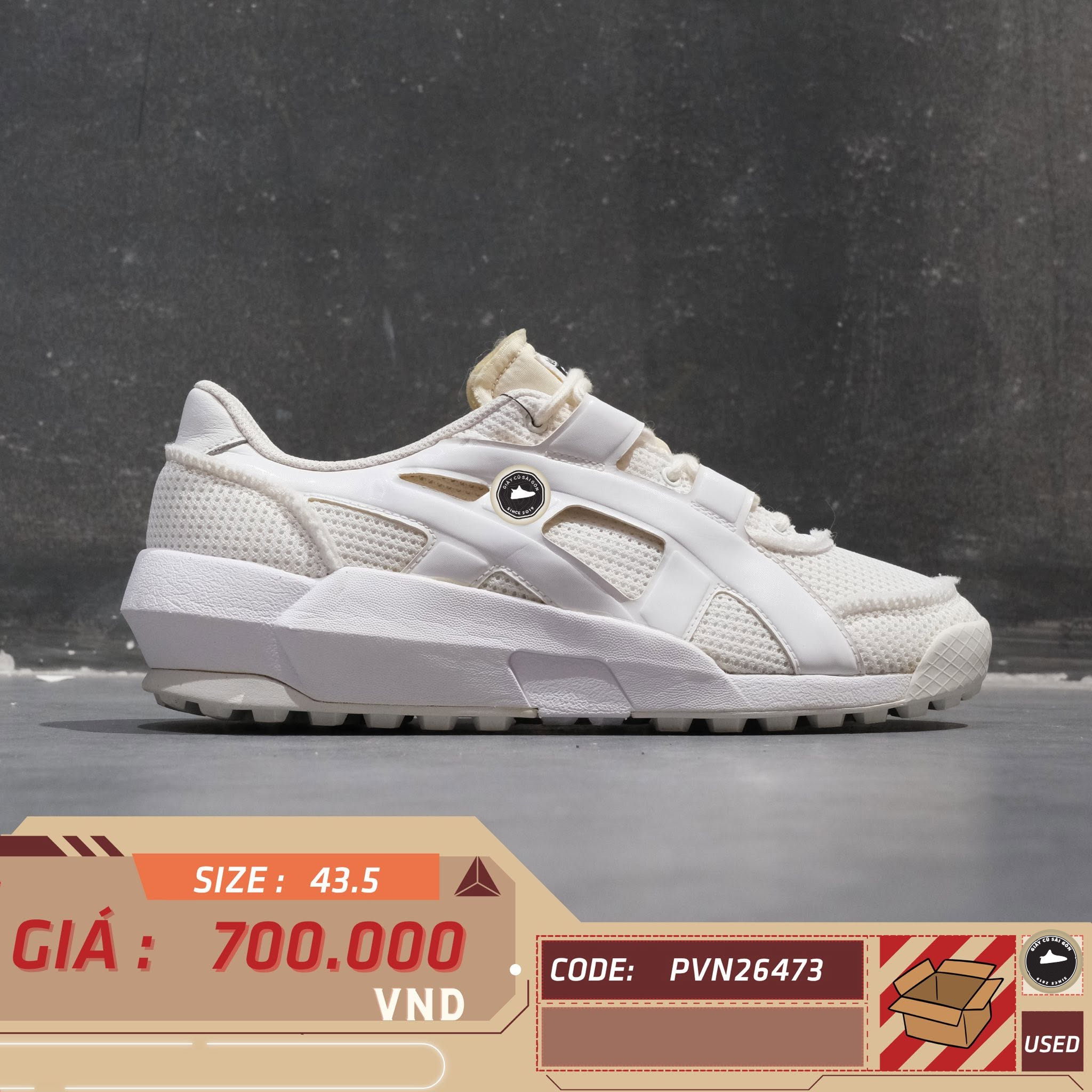 Onitsuka Tiger Dentigre Ll White 1183A792 Cũ Size 43.5 | Giày Cũ Sài Gòn PVN26473