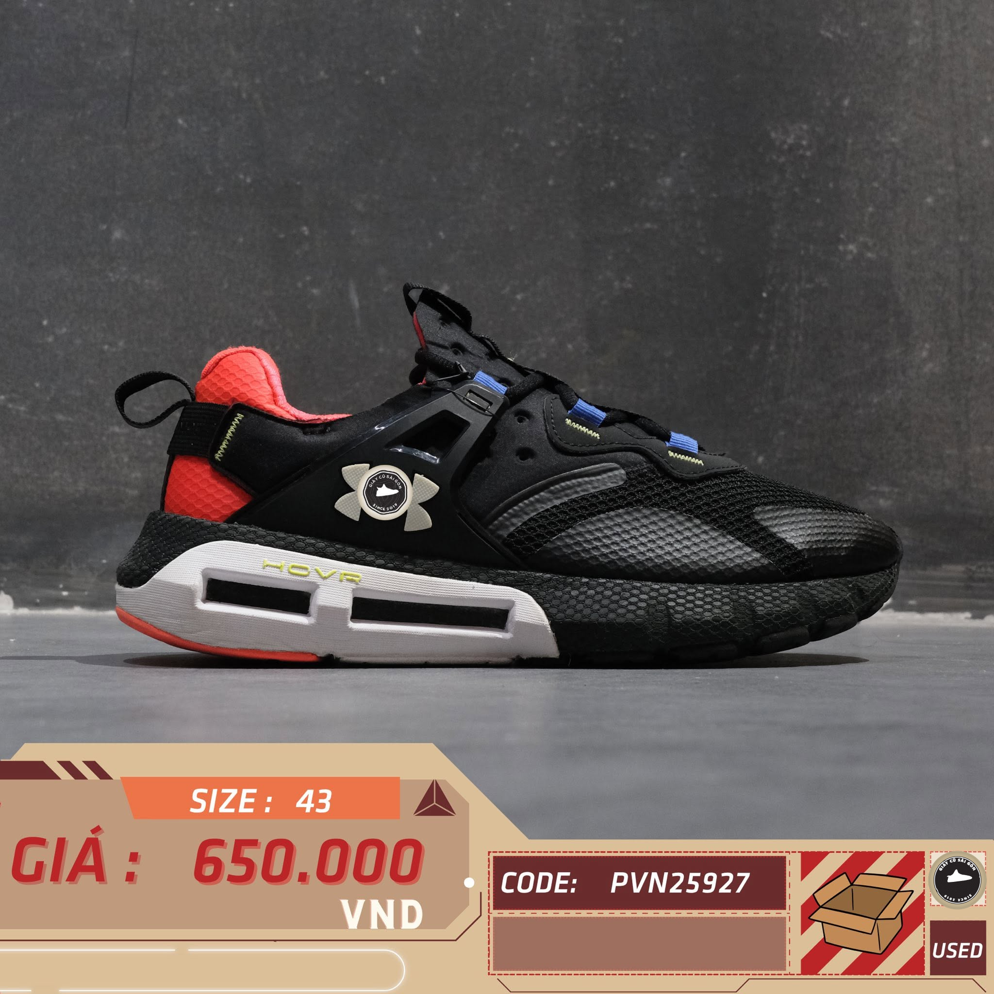 Under Armour Hovr Mega Mvmnt 3023594-002 Cũ Size 43 | Giày Cũ Sài Gòn PVN25927