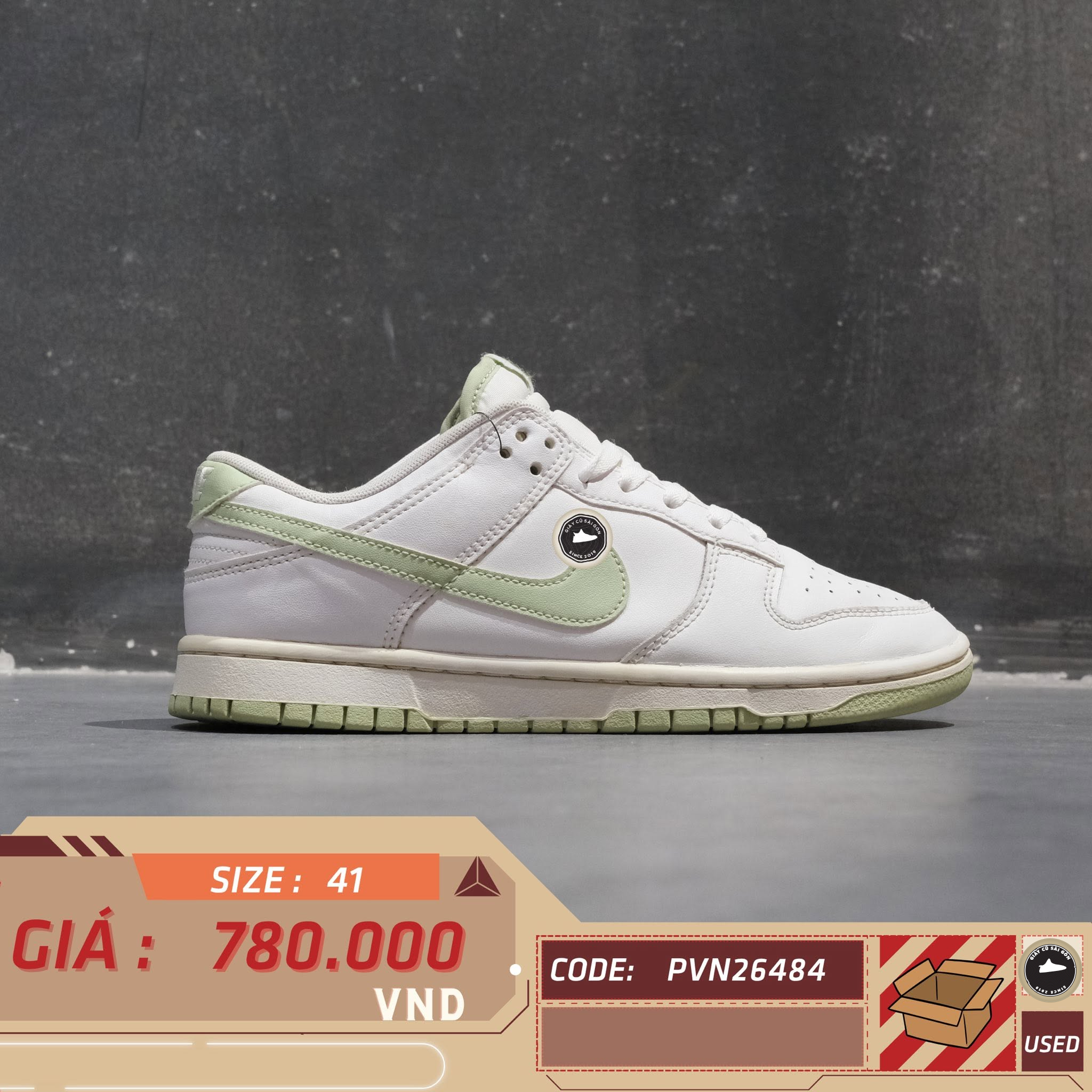 Nike Dunk Low Pistachio Frost DV0831-105 Cũ Size 41 | Giày Cũ Sài Gòn PVN26484