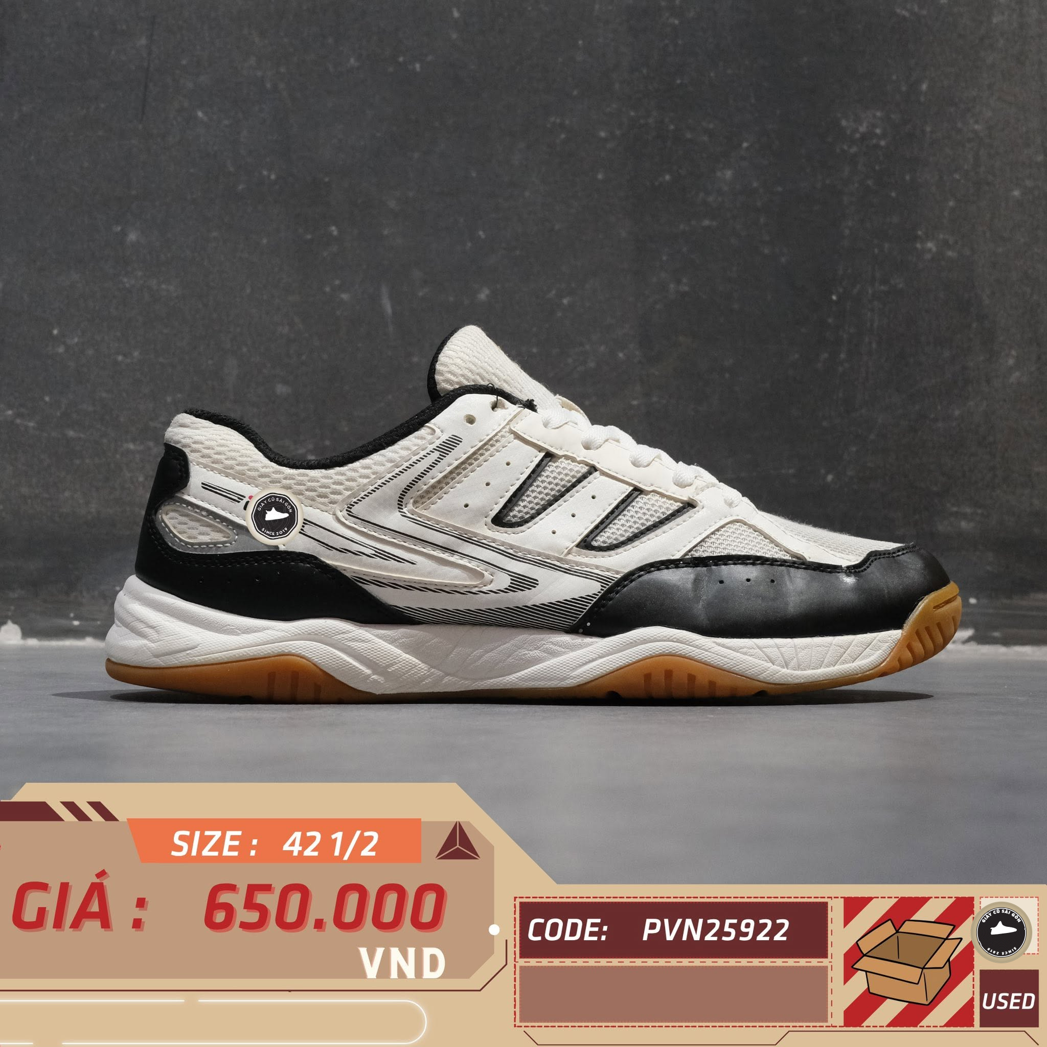 Fila Court Victory White Black Gum 1RM02955H-100 Cũ Size 42.5 | Giày Cũ Sài Gòn PVN25922