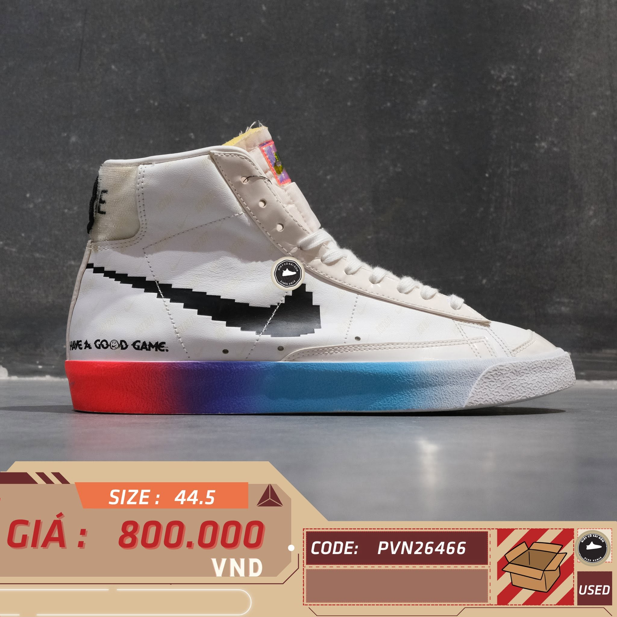 Nike Blazer Mid '77 Vintage 'have A Good Game' White DC3280-101 Cũ Size 44.5 | Giày Cũ Sài Gòn PVN26466