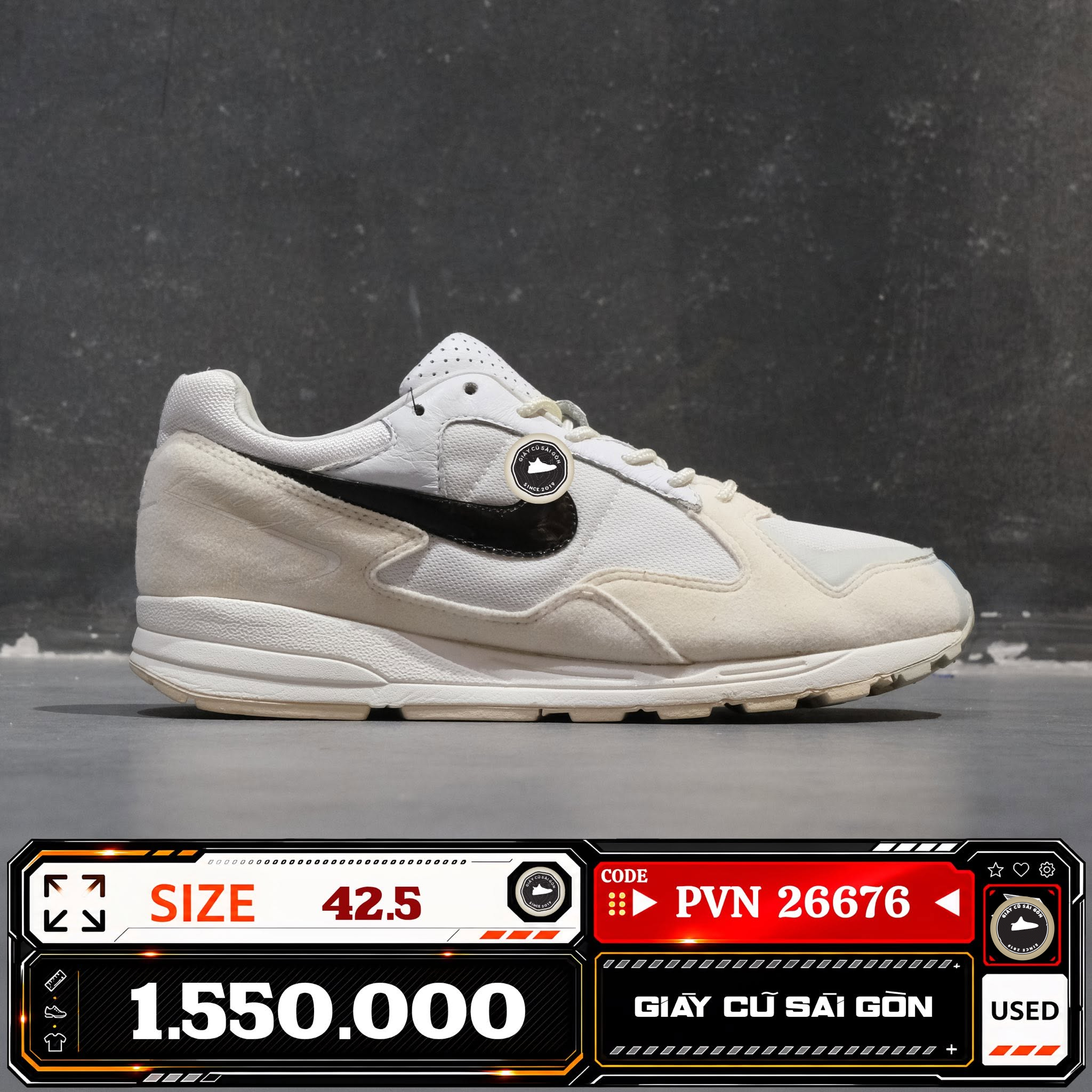 Nike Air Skylon 2 Fear Of God White BQ2752-100 Cũ Size 42.5 | Giày Cũ Sài Gòn PVN26676