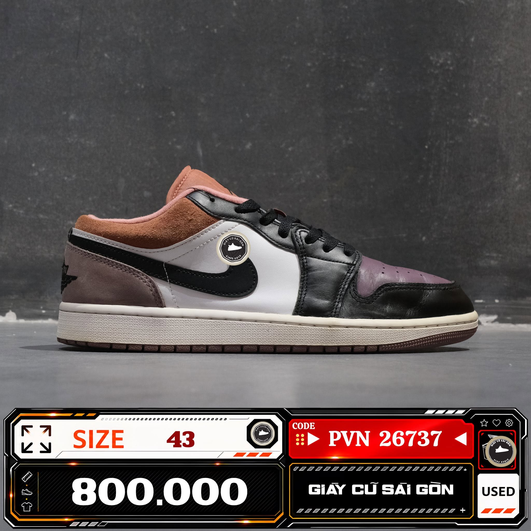 Air Jordan 1 Low Sky J Mauve FB9907-102 Cũ Size 43 | Giày Cũ Sài Gòn PVN26737