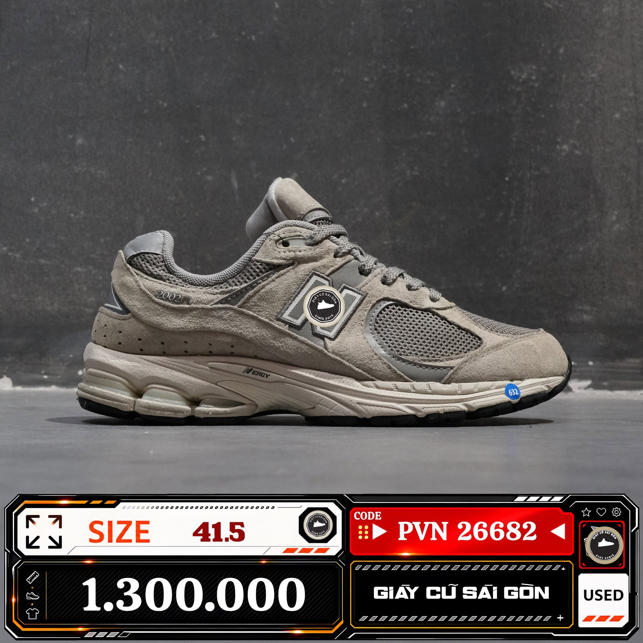 New Balance 2002R Marblehead Light Aluminium ML2002-RC Cũ Size 41.5 | Giày Cũ Sài Gòn PVN26682