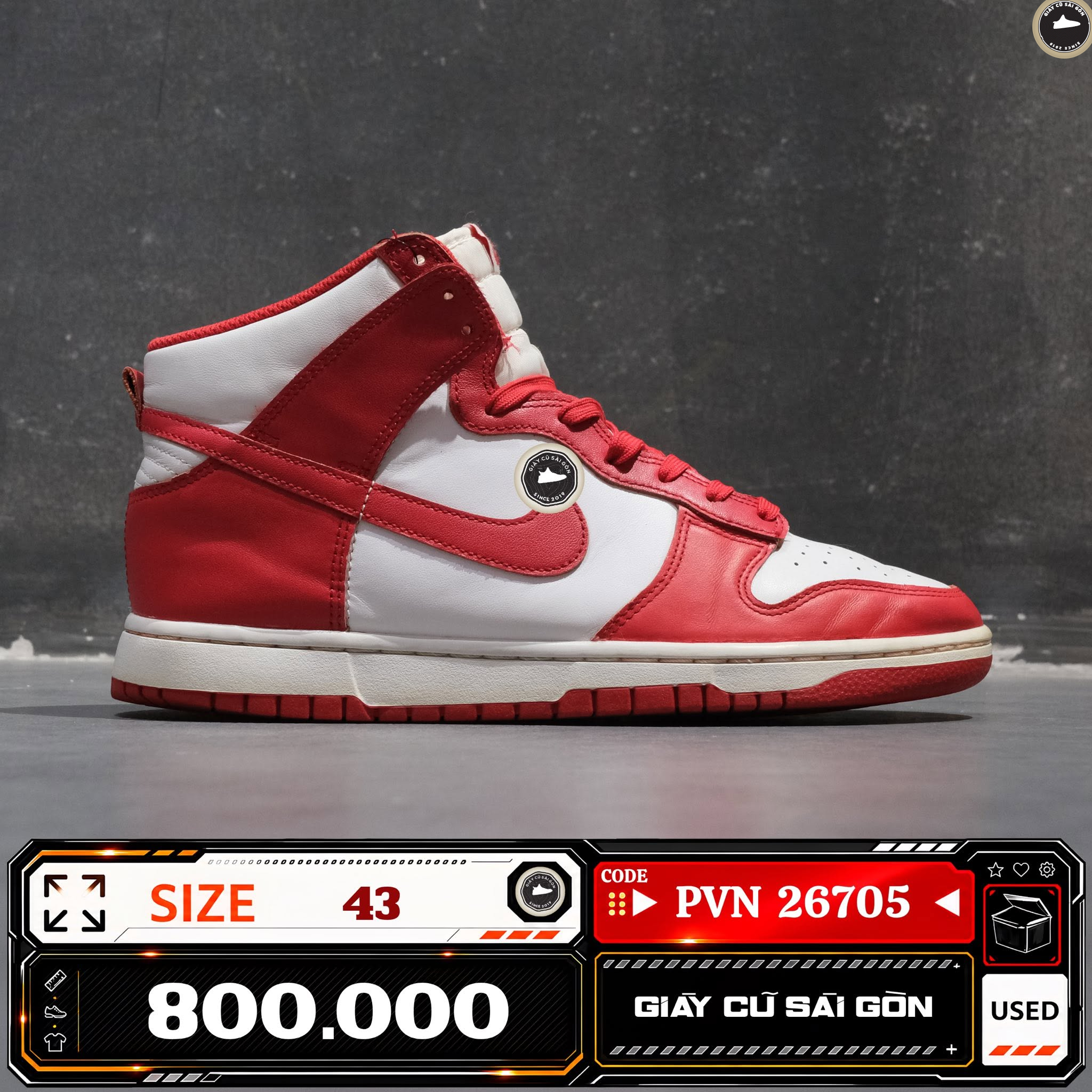 Nike Dunk High Retro Championship Red DD1399-106 Cũ Size 43 | Giày Cũ Sài Gòn PVN26705