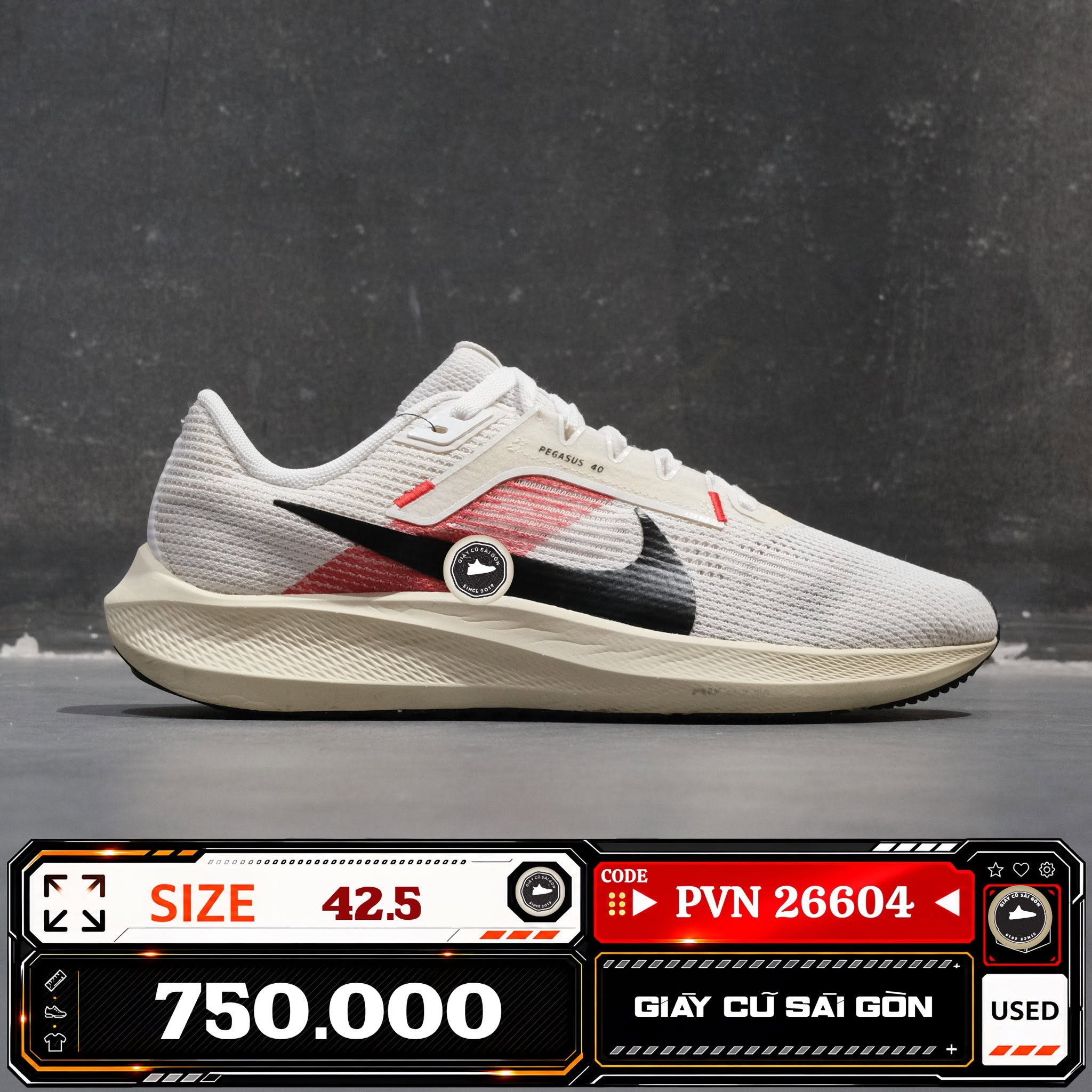 Nike Air Zoom Pegasus 40 Eliud Kipchoge Ek Umoja FJ0686-100 Cũ Size 42.5 | Giày Cũ Sài Gòn PVN26604