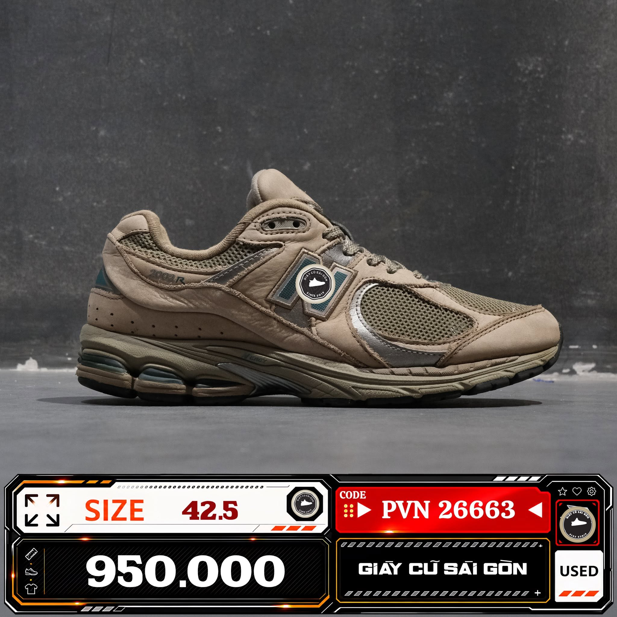 New Balance 2002R Olive Blue U2002R-OA Cũ Size 42.5 | Giày Cũ Sài Gòn PVN26663