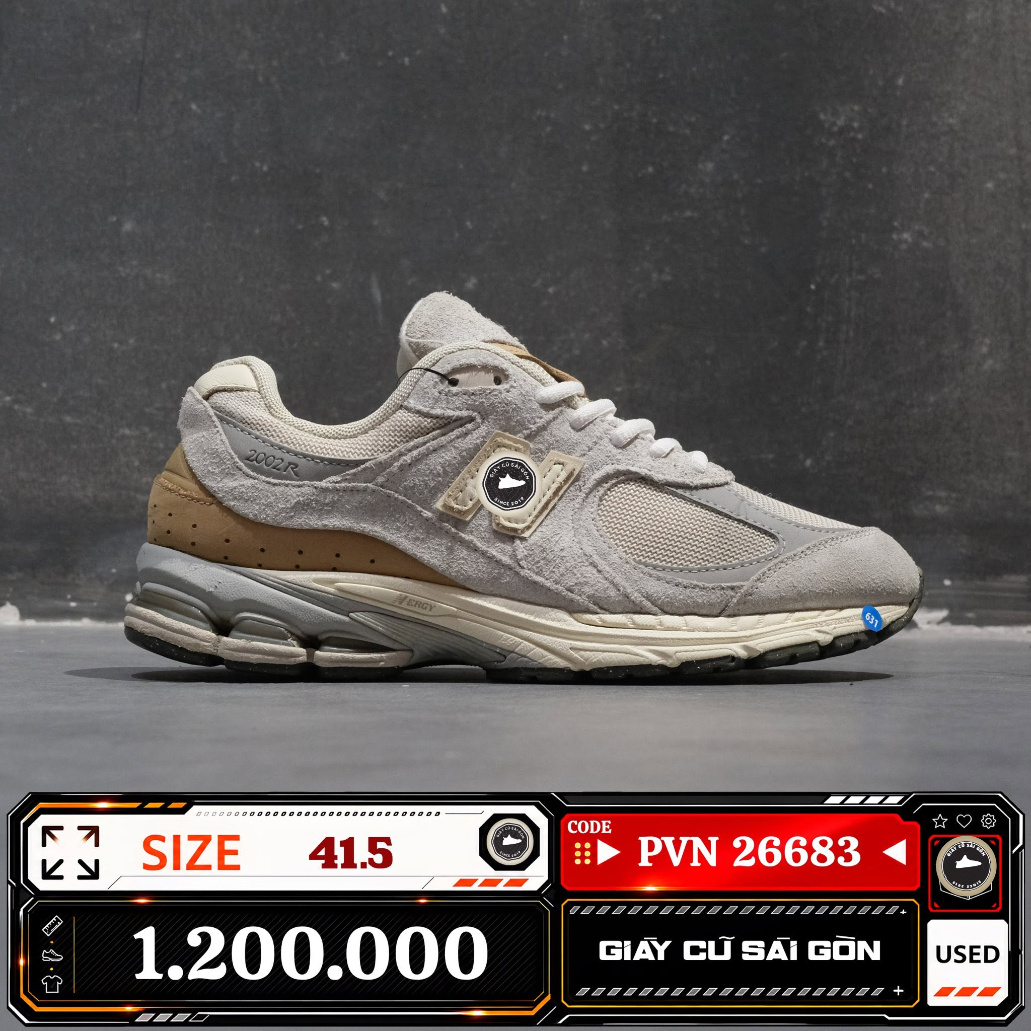 New Balance 2002R Rain Cloud Angora M2002R-SA Cũ Size 41.5 | Giày Cũ Sài Gòn PVN26683