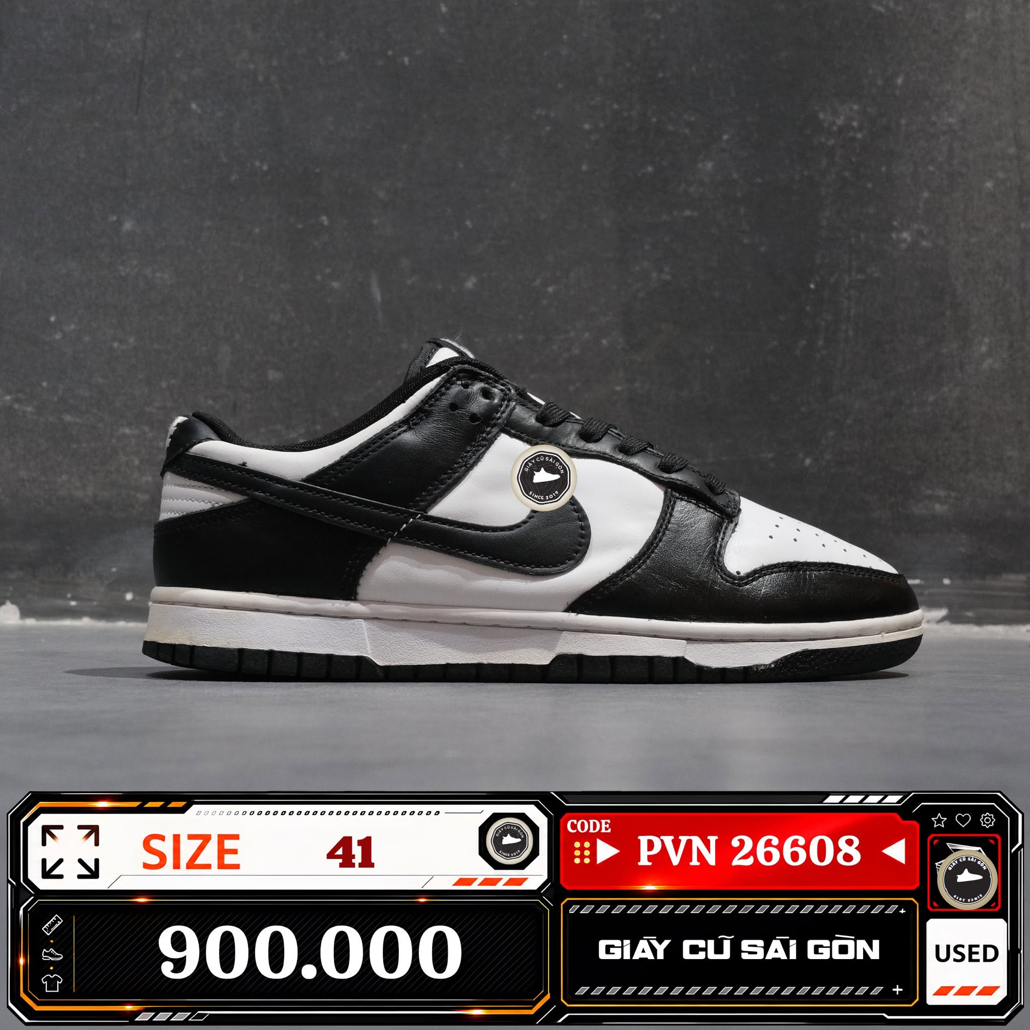 Nike Dunk Low Retro White Black Panda DD1391-100 Cũ Size 41 | Giày Cũ Sài Gòn PVN26608