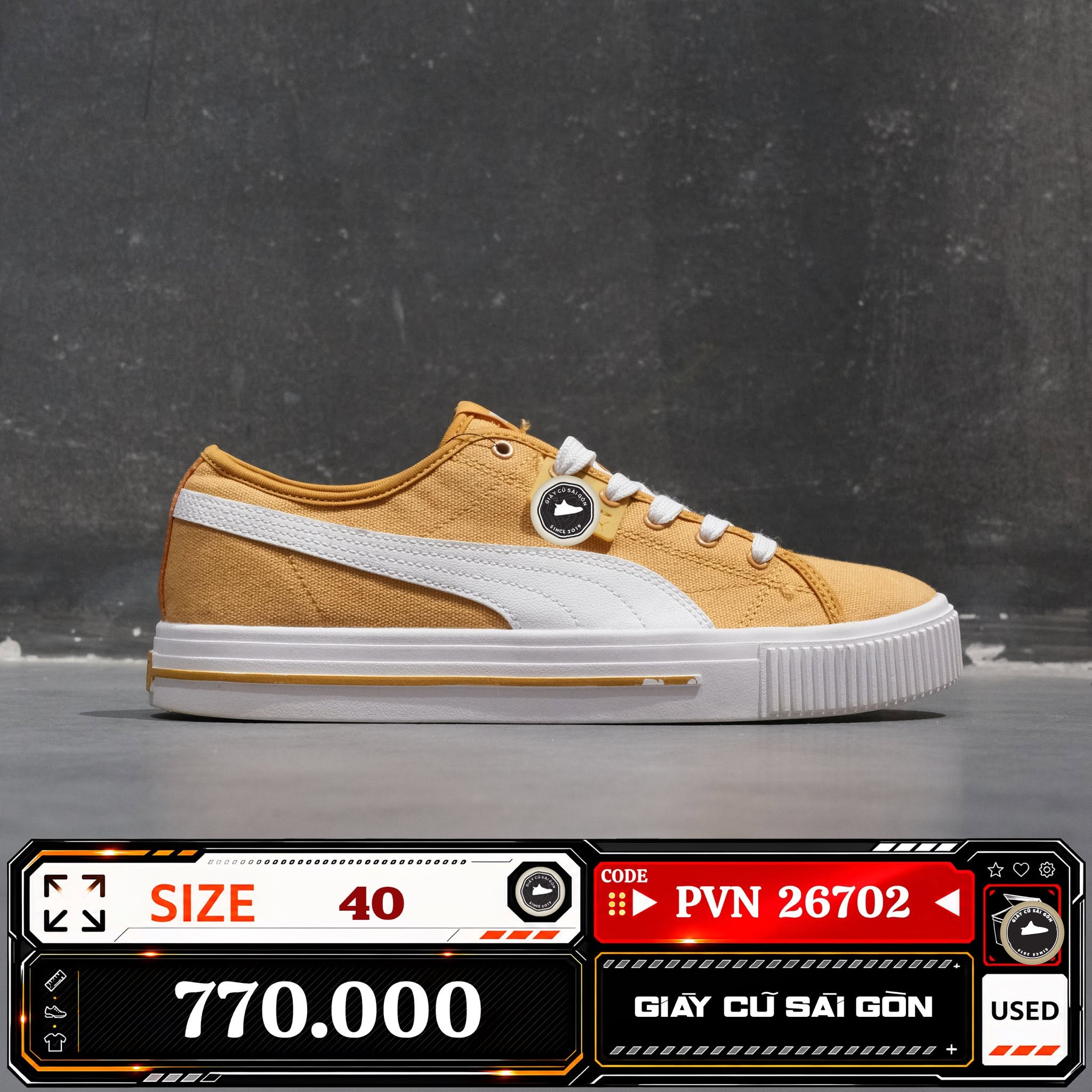 Puma Bella Canvas 386393-05 Cũ Size 40 | Giày Cũ Sài Gòn PVN26702