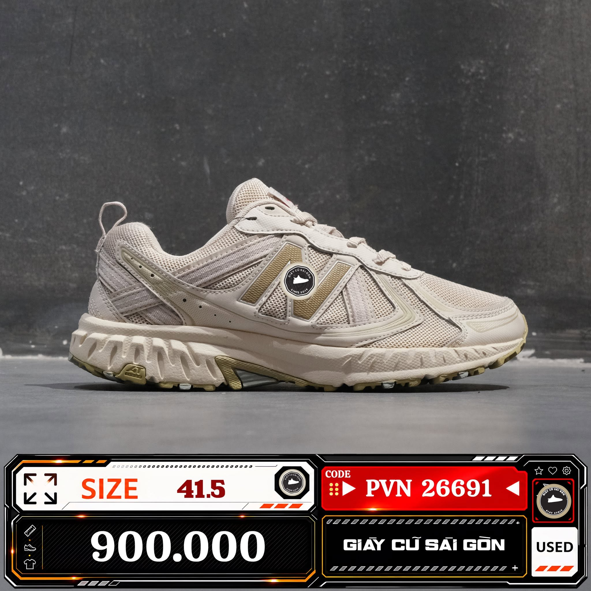 New Balance Trail Gray Gold MT410KS5 410V5 Cũ Size 41.5 | Giày Cũ Sài Gòn PVN26691