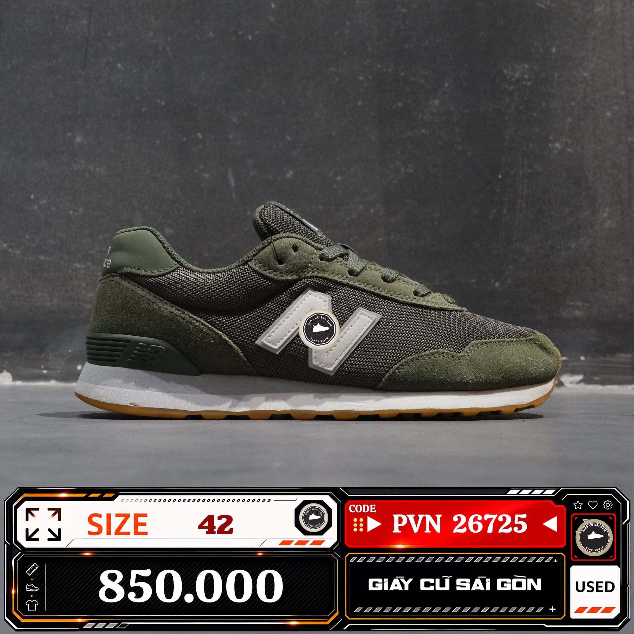 New Balance 515 V3 Green White Gum ML515CC3 ML515C-C3 Cũ Size 42 | Giày Cũ Sài Gòn PVN26725