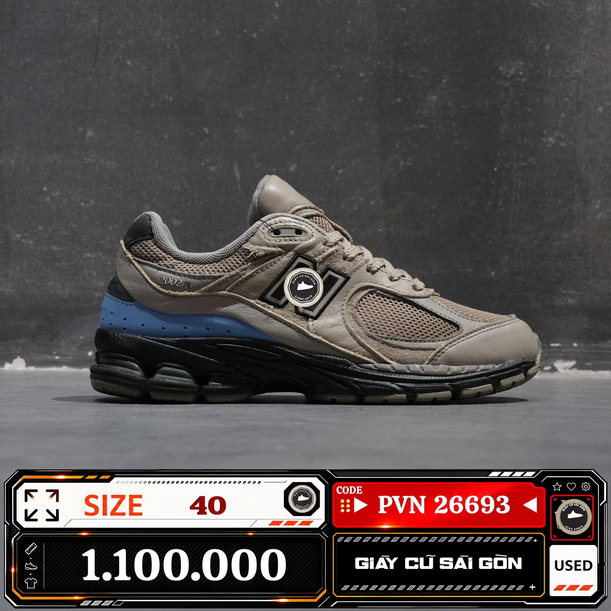 New Balance 2002R Thisisneverthat Light Brown ML2002-RN Cũ Size 40 | Giày Cũ Sài Gòn PVN26693