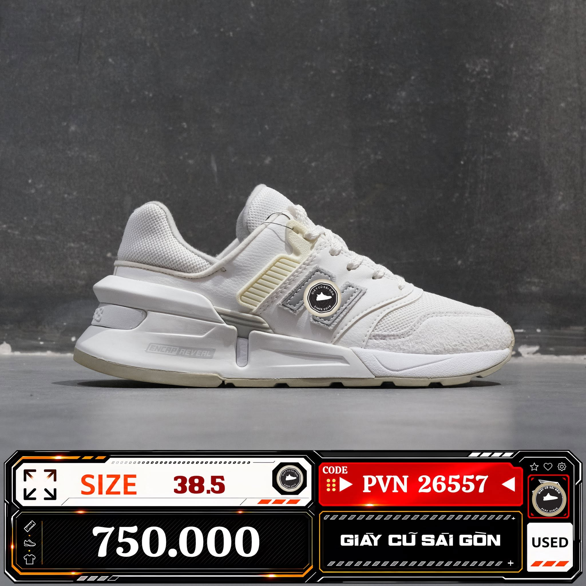 New Balance 997 Sport Munsell White MS997L-OL Cũ Size 38.5 | Giày Cũ Sài Gòn PVN26557