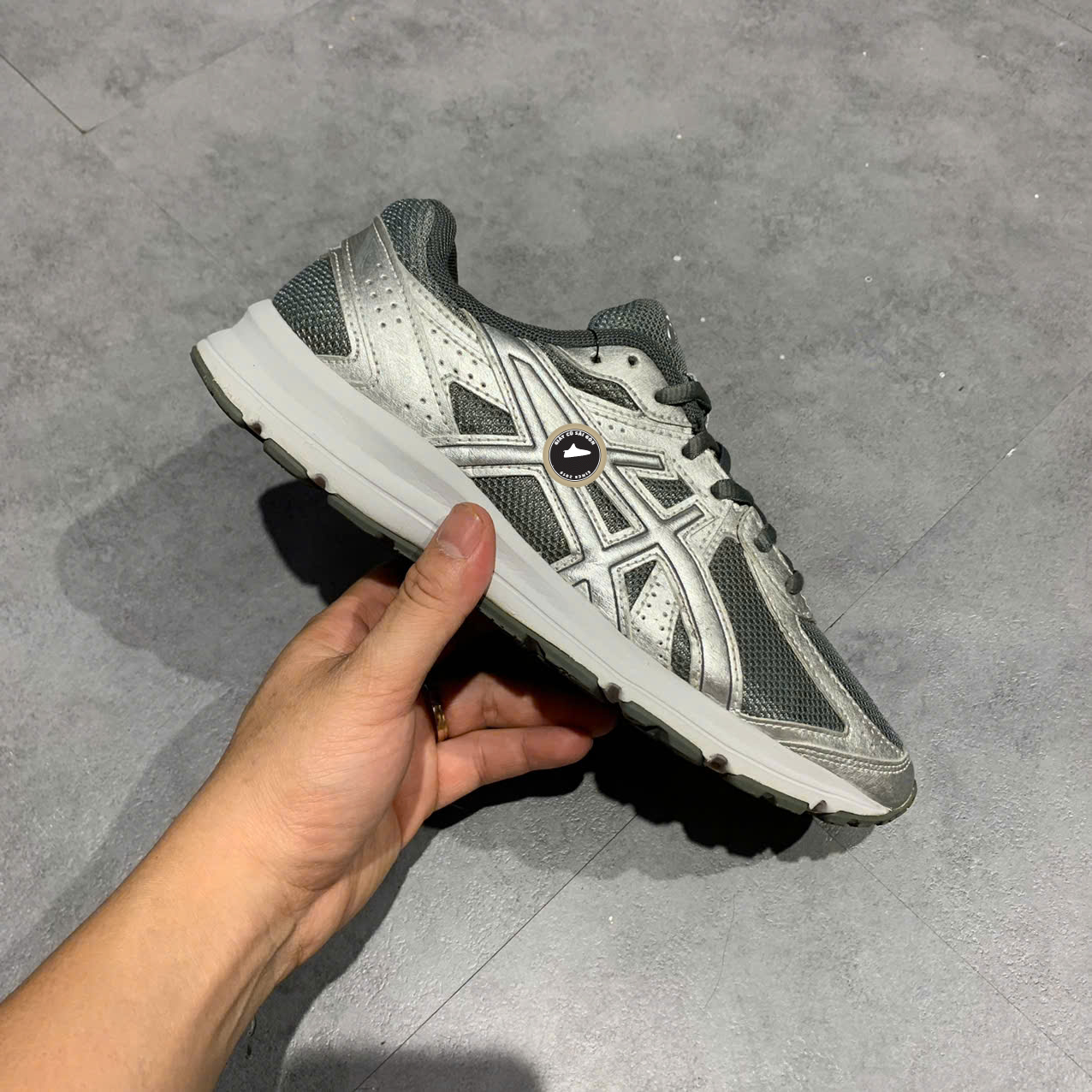 Asics Jog 100 S Glacier Grey Pure Silver 1201A773 1201A7-73 Cũ Size 39 | Giày Cũ Sài Gòn PVN26662