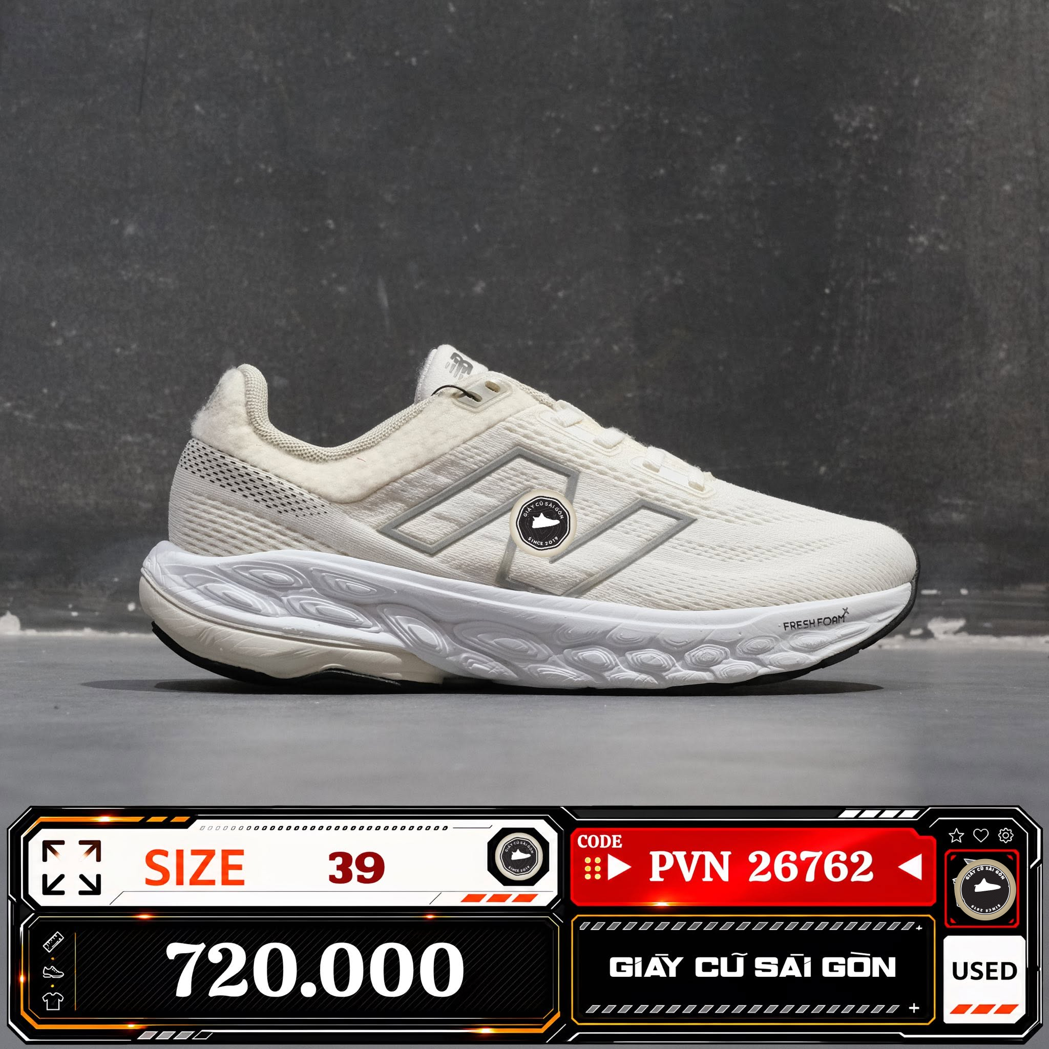 New Balance Fresh Foam X 860v14 Sea Salt White W860C14 860V14-SEA Cũ Size 39 | Giày Cũ Sài Gòn PVN26762