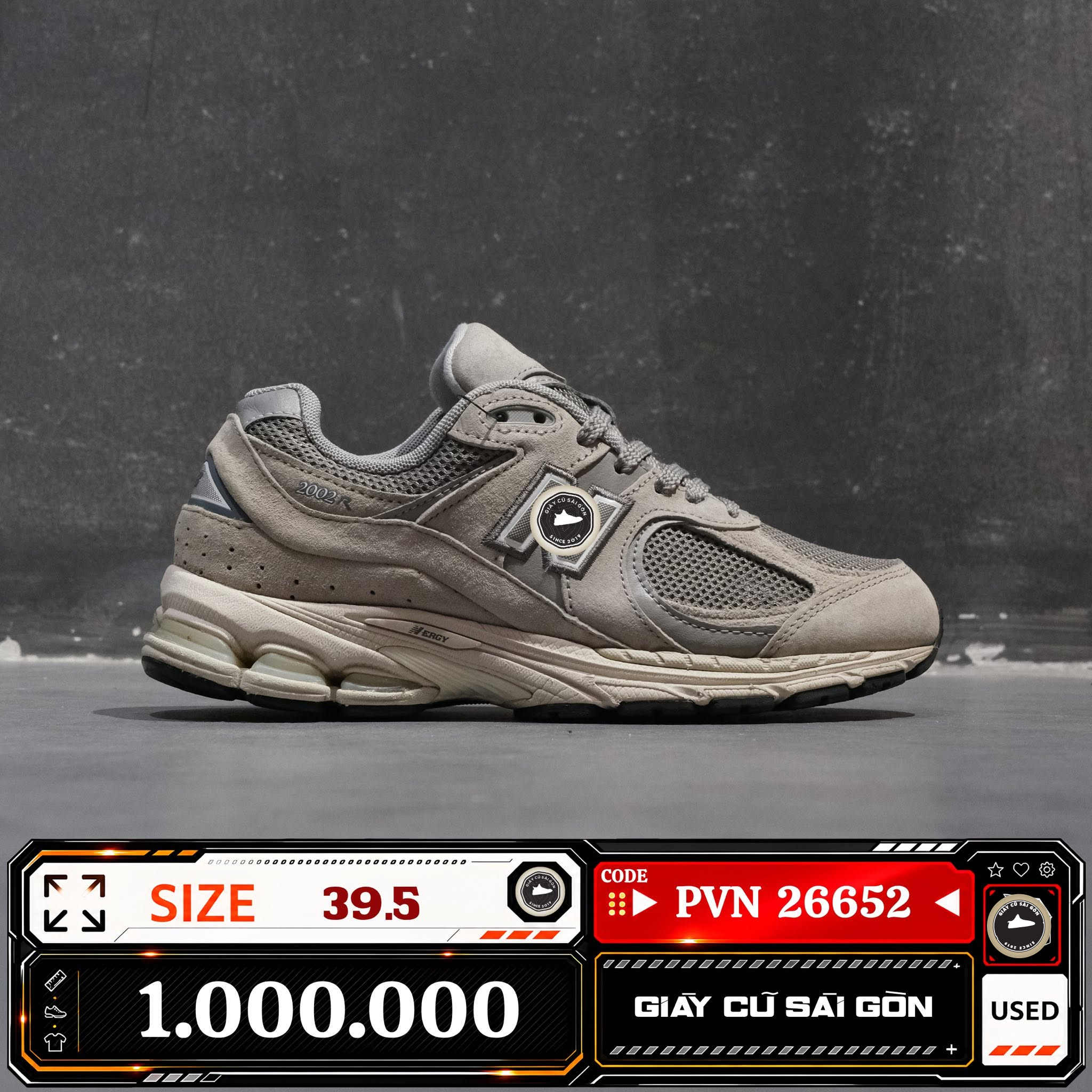 New Balance 2002R Marblehead Light Aluminium ML2002-RC Cũ Size 38.5 | Giày Cũ Sài Gòn PVN26652