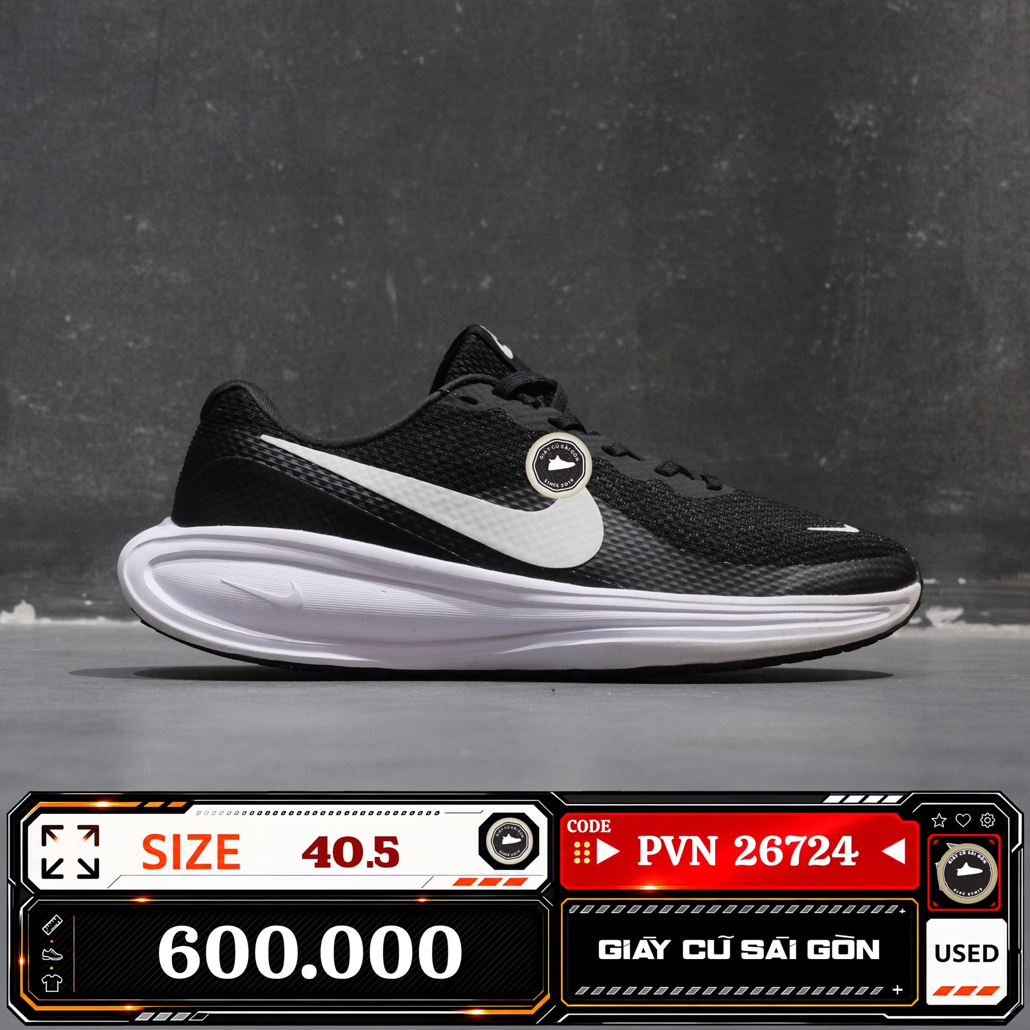 Nike Revolution 8 HJ9198-003 Cũ Size 40.5 | Giày Cũ Sài Gòn PVN26724
