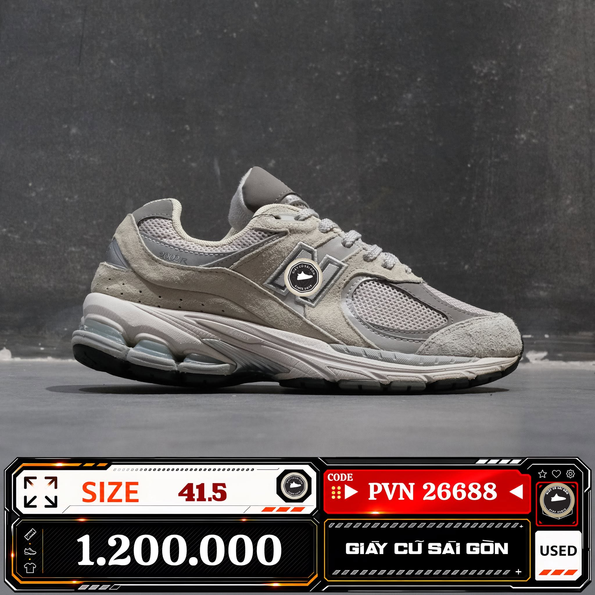 New Balance Grey ML0 2002R Cũ Size 41.5 | Giày Cũ Sài Gòn PVN26688