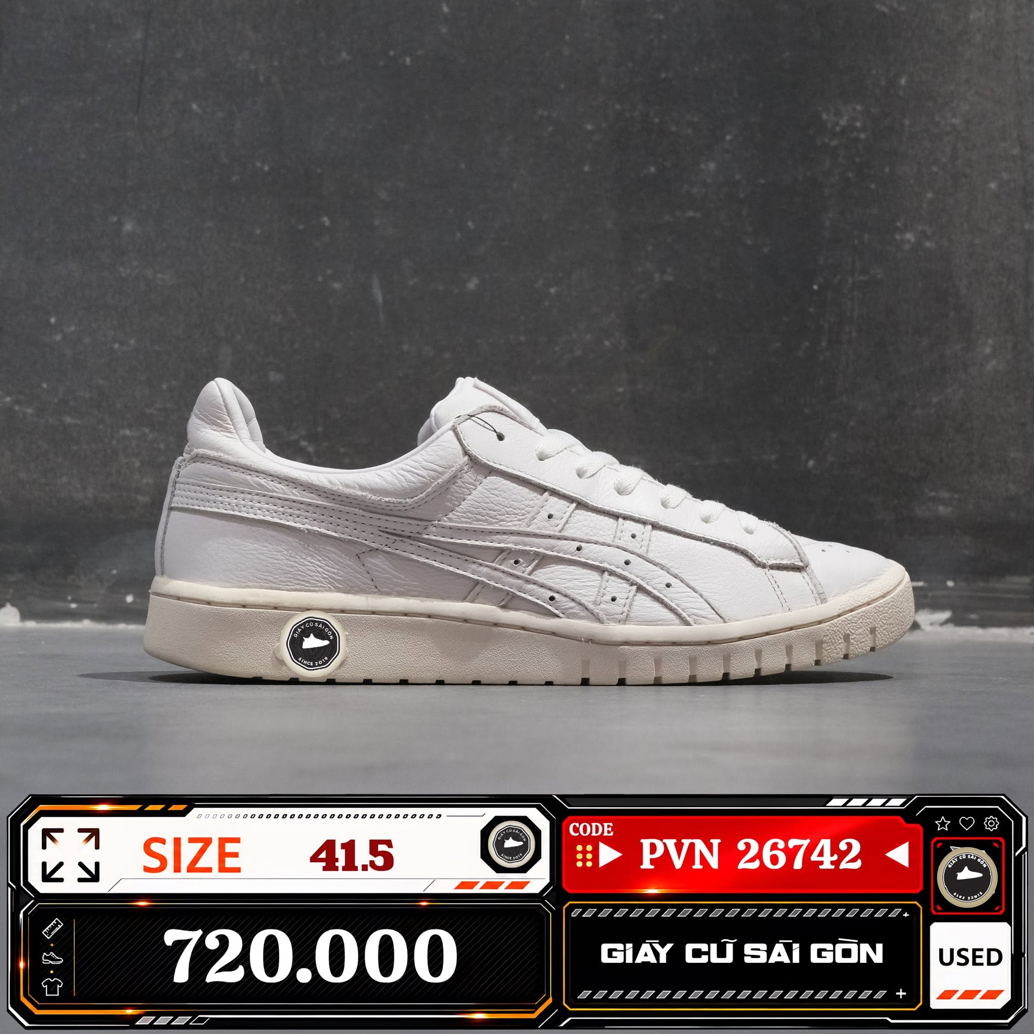 Asics Gel Ptg White 1201A523 1201A5-23 Cũ Size 41.5 | Giày Cũ Sài Gòn PVN26742