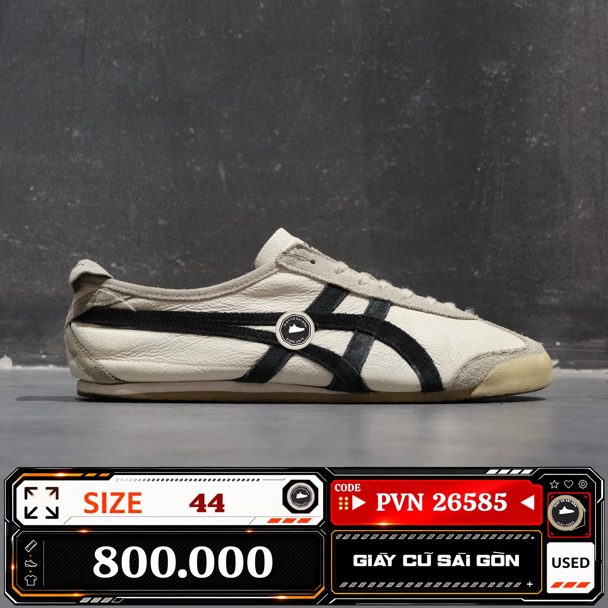 Onitsuka Tiger Mexico 66 Vintage Birch Black 1183B391 MEXICO-66 Cũ Size 44 | Giày Cũ Sài Gòn PVN26585