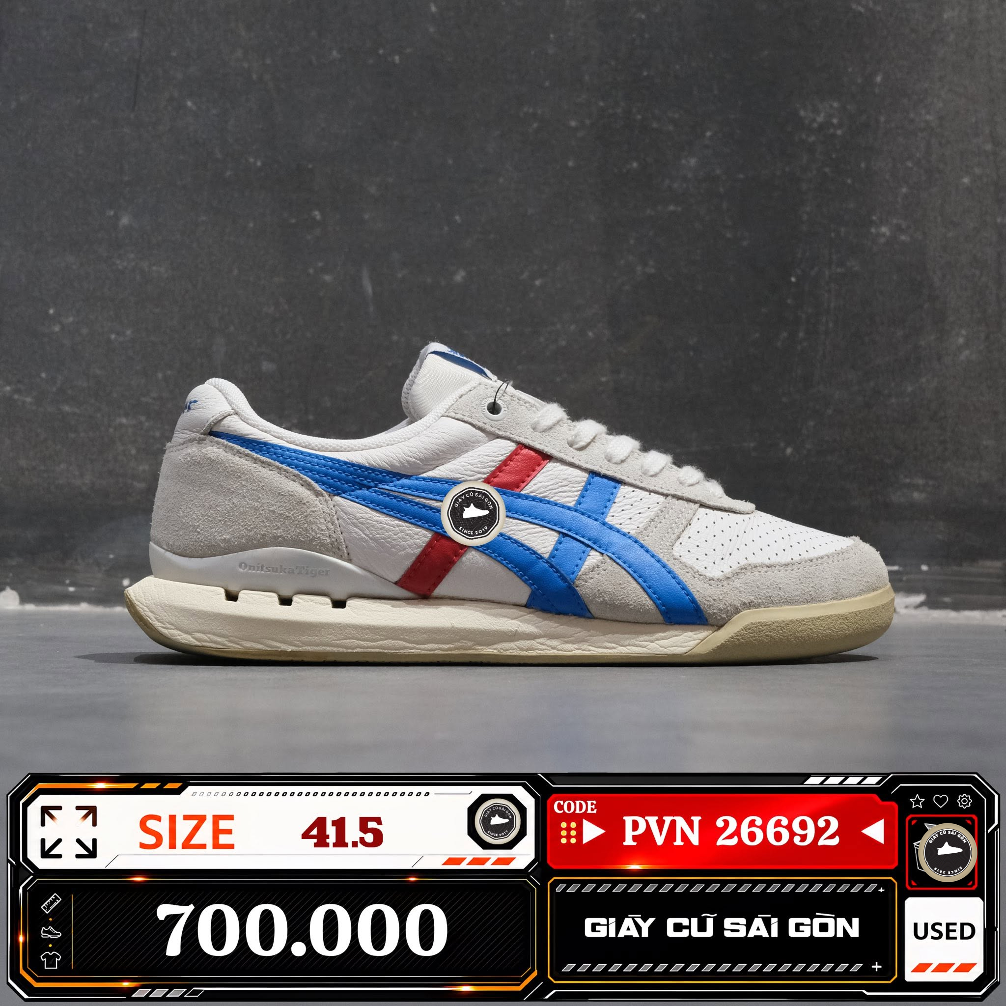 Onitsuka Tiger Ultimate 81 Mp White Directoire Blue 1183B312 1183B3-12 Cũ Size 41.5 | Giày Cũ Sài Gòn PVN26692
