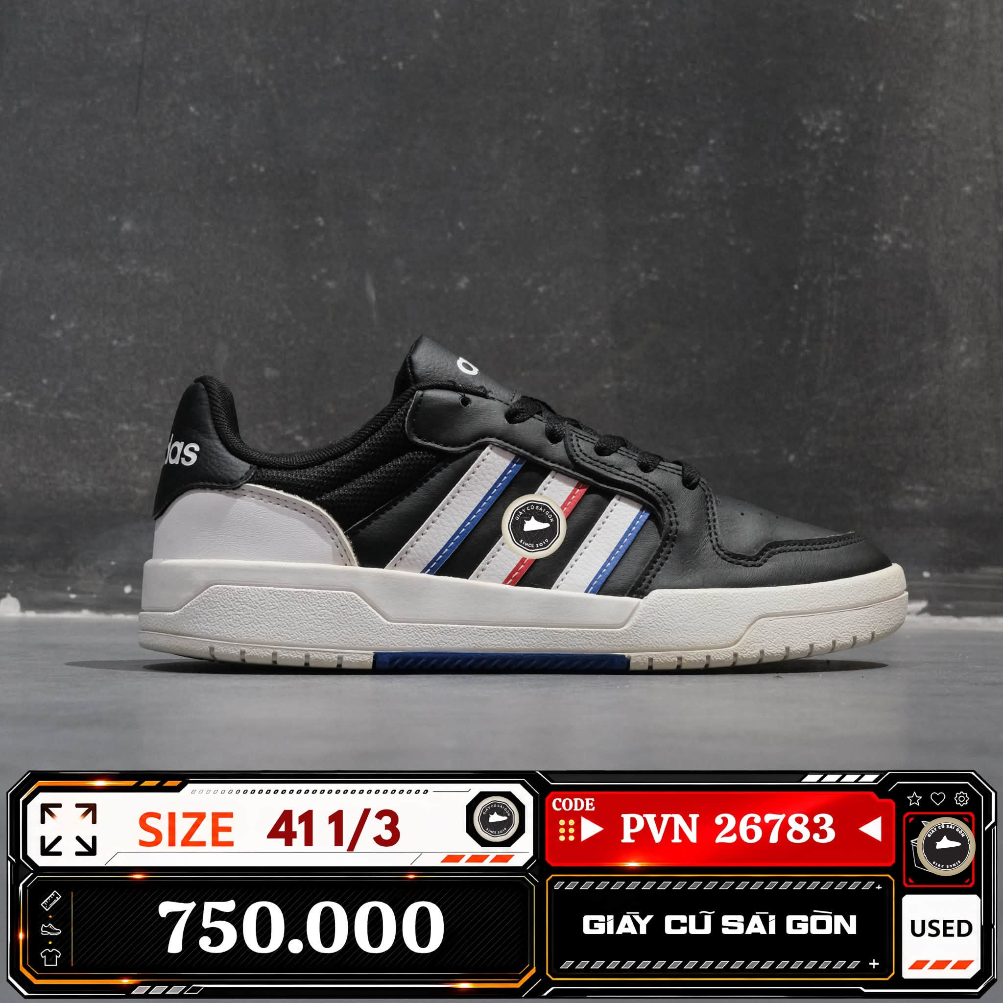 Adidas Hoops 3.0 Low Classic Vintage 1/3 FY6076 Cũ Size 41 | Giày Cũ Sài Gòn PVN26783