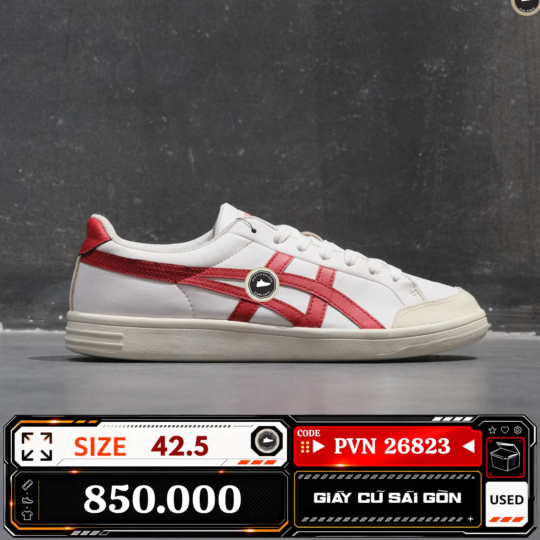 Onitsuka Tiger Advanti White Red 1183A506 1183A5-06 Cũ Size 42.5 | Giày Cũ Sài Gòn PVN26823