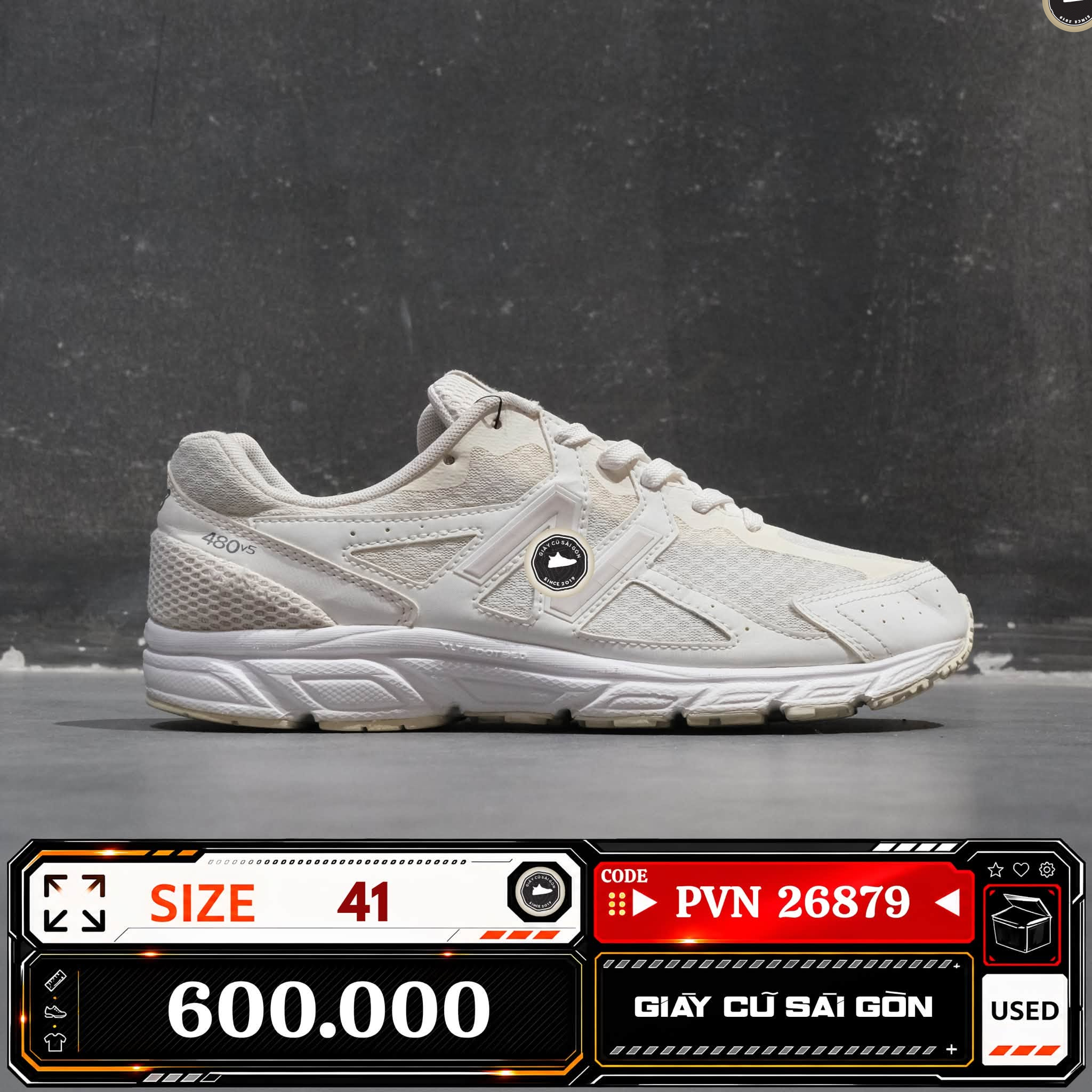 New Balance White Silver W480WW5 480V5 Cũ Size 41 | Giày Cũ Sài Gòn PVN26879