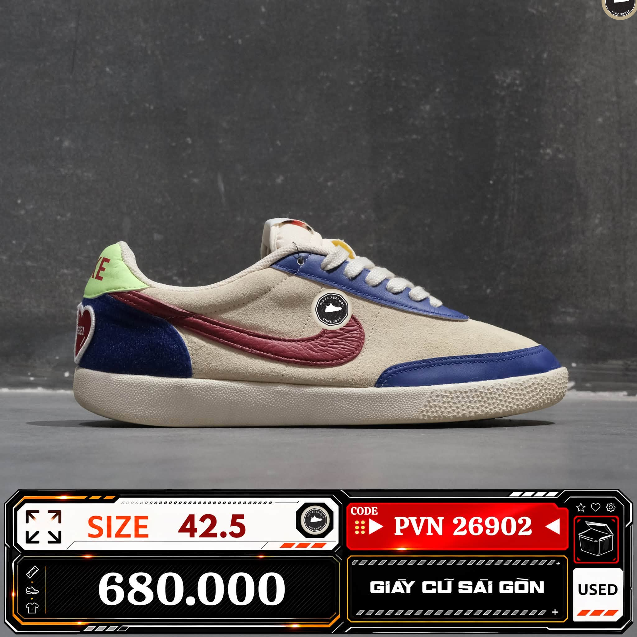 Nike Killshot Og Sail Team Red Hyper Royal DO2082-133 Cũ Size 42.5 | Giày Cũ Sài Gòn PVN26902