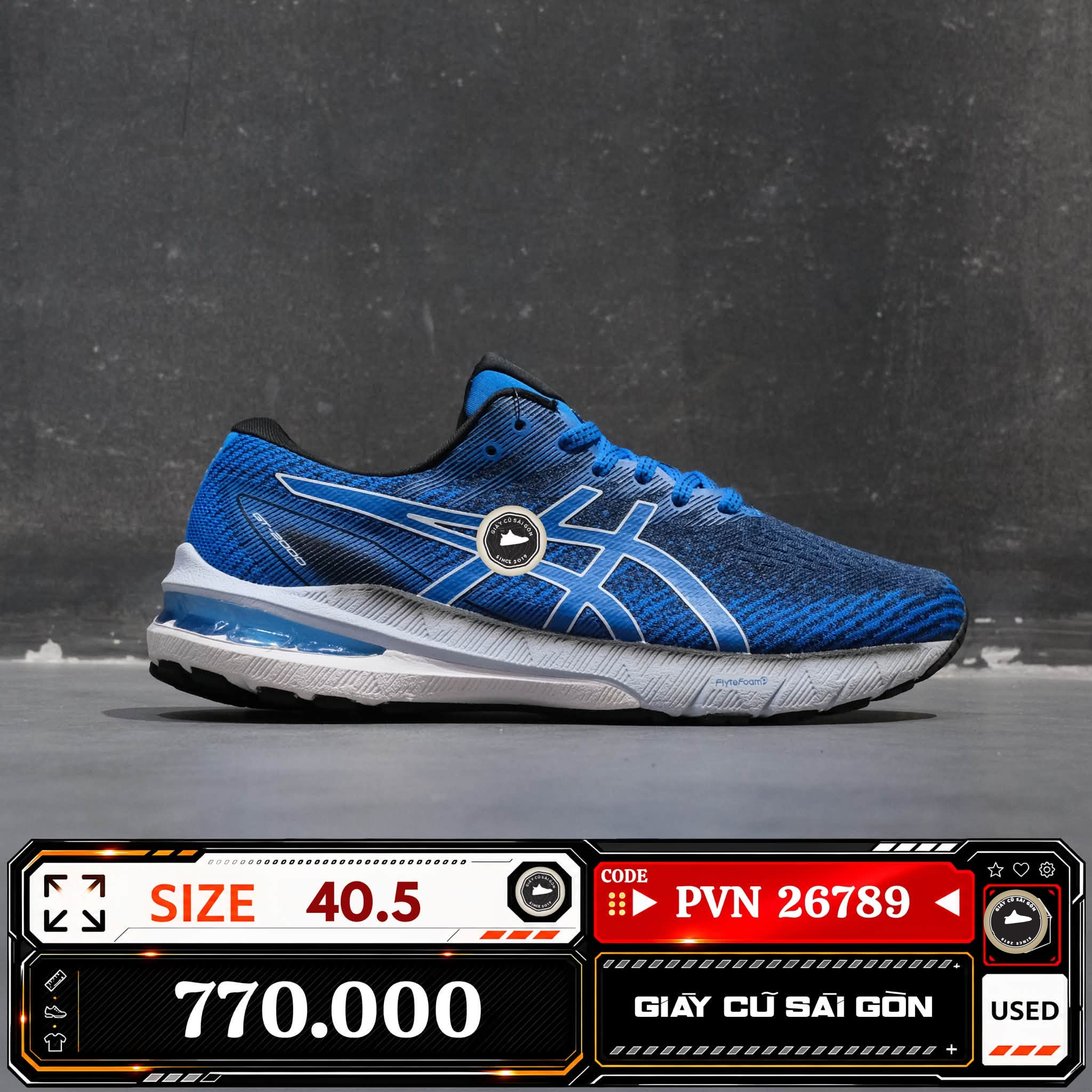 Asics Gt 2000 10 Electric Blue White 1011B185 1011B1-85 Cũ Size 40.5 | Giày Cũ Sài Gòn PVN26789