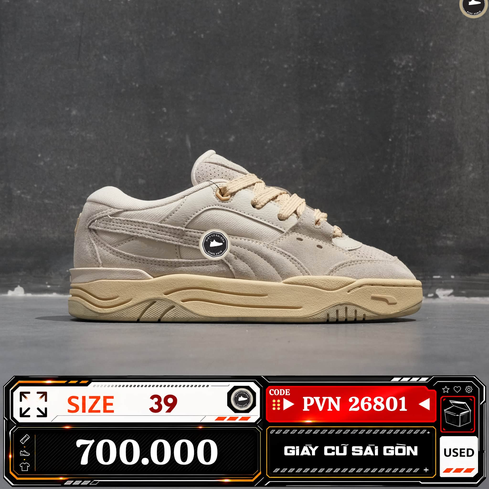 Puma 180 Frosted Ivory 394798-02 Cũ Size 39 | Giày Cũ Sài Gòn