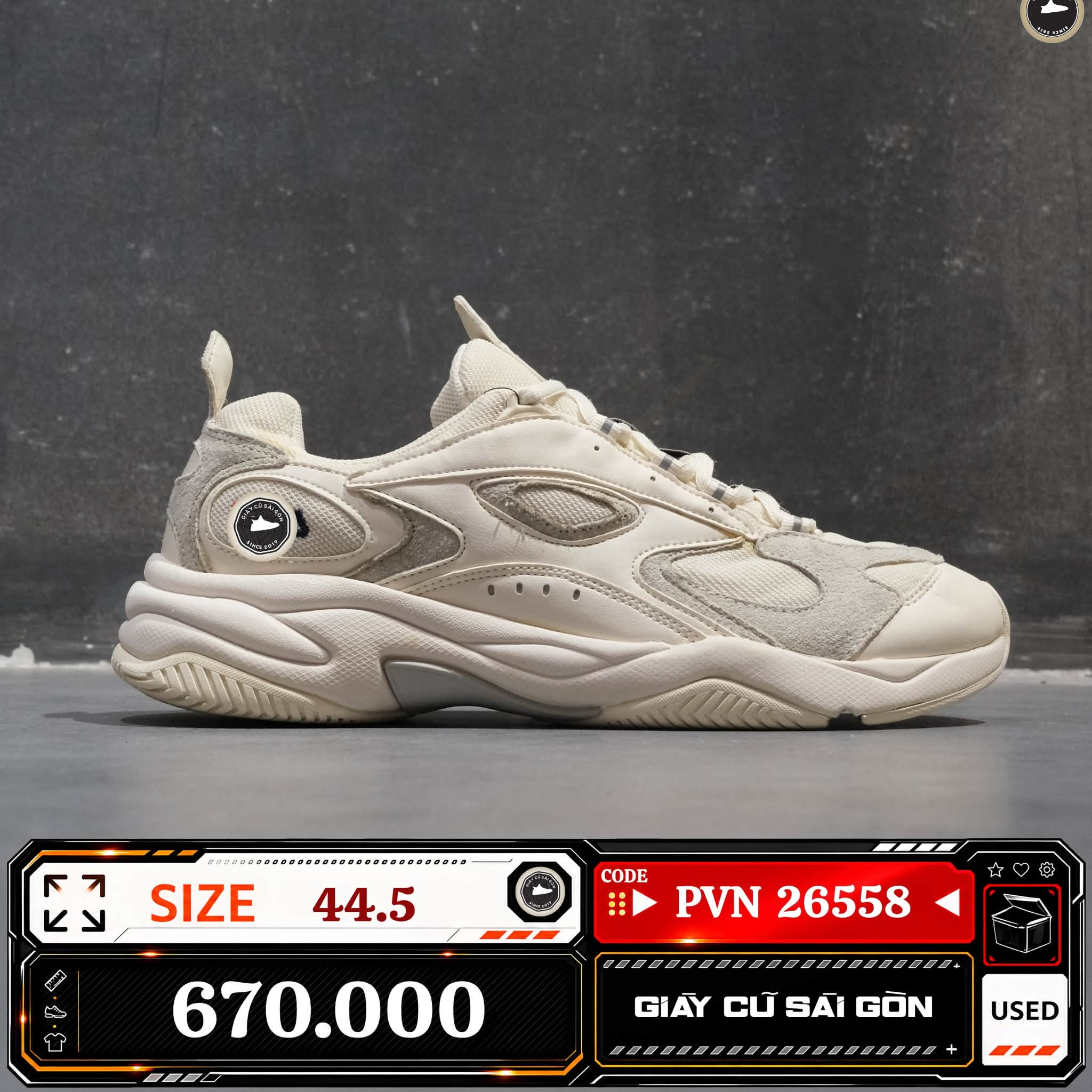 Fila Ray Tracer Cream FS1HTB1157X Crm Cũ Size 44.5 | Giày Cũ Sài Gòn