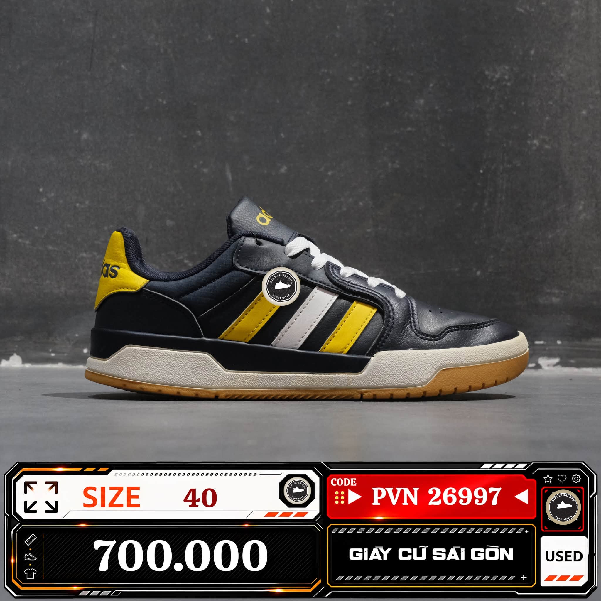 Adidas Entrap Legend Ink Cloud White Yellow FY5642 Cũ Size 40 | Giày Cũ Sài Gòn