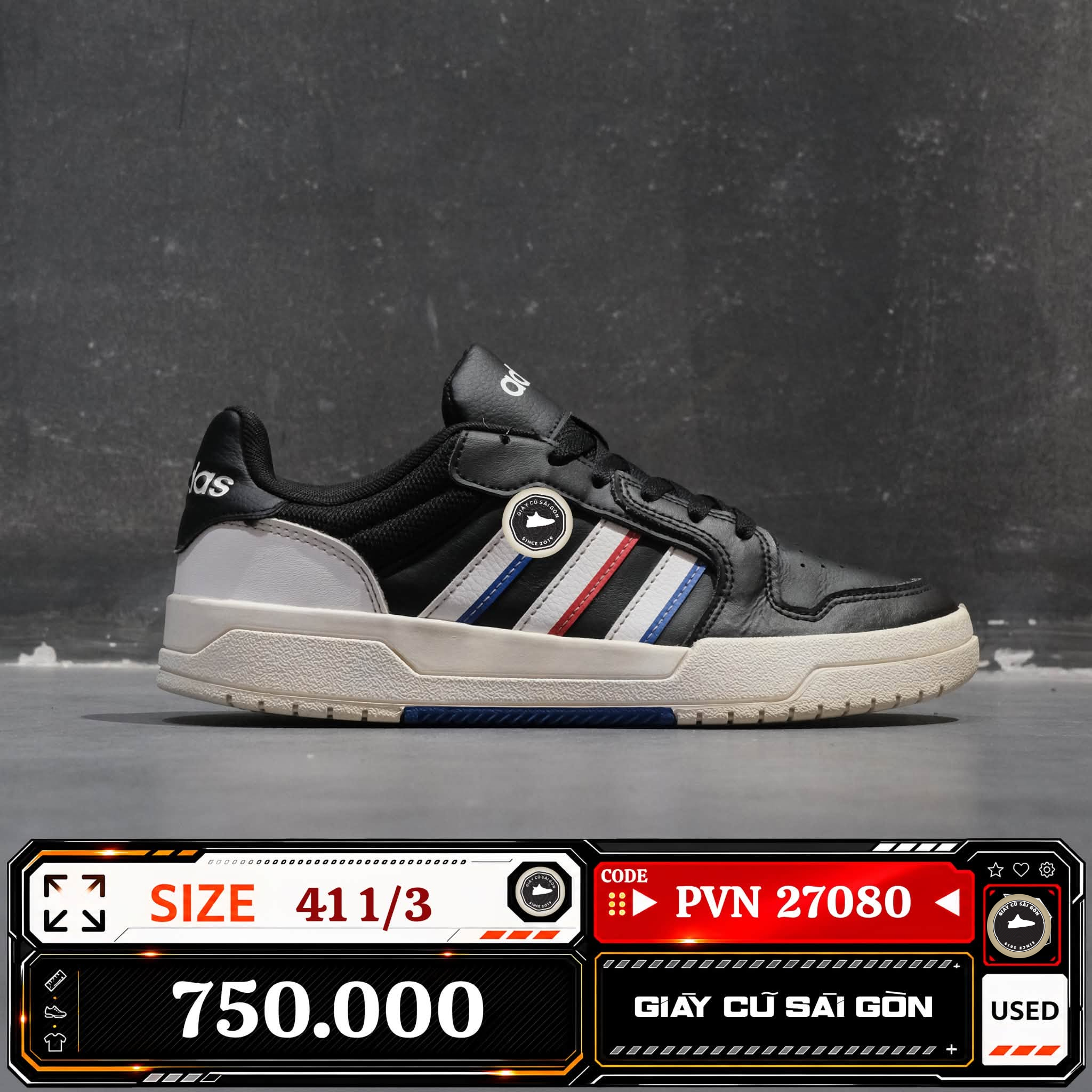 Adidas Hoops 3.0 Low Classic Vintage Shoes FY6076 Cũ Size 41 1/3 | Giày Cũ Sài Gòn
