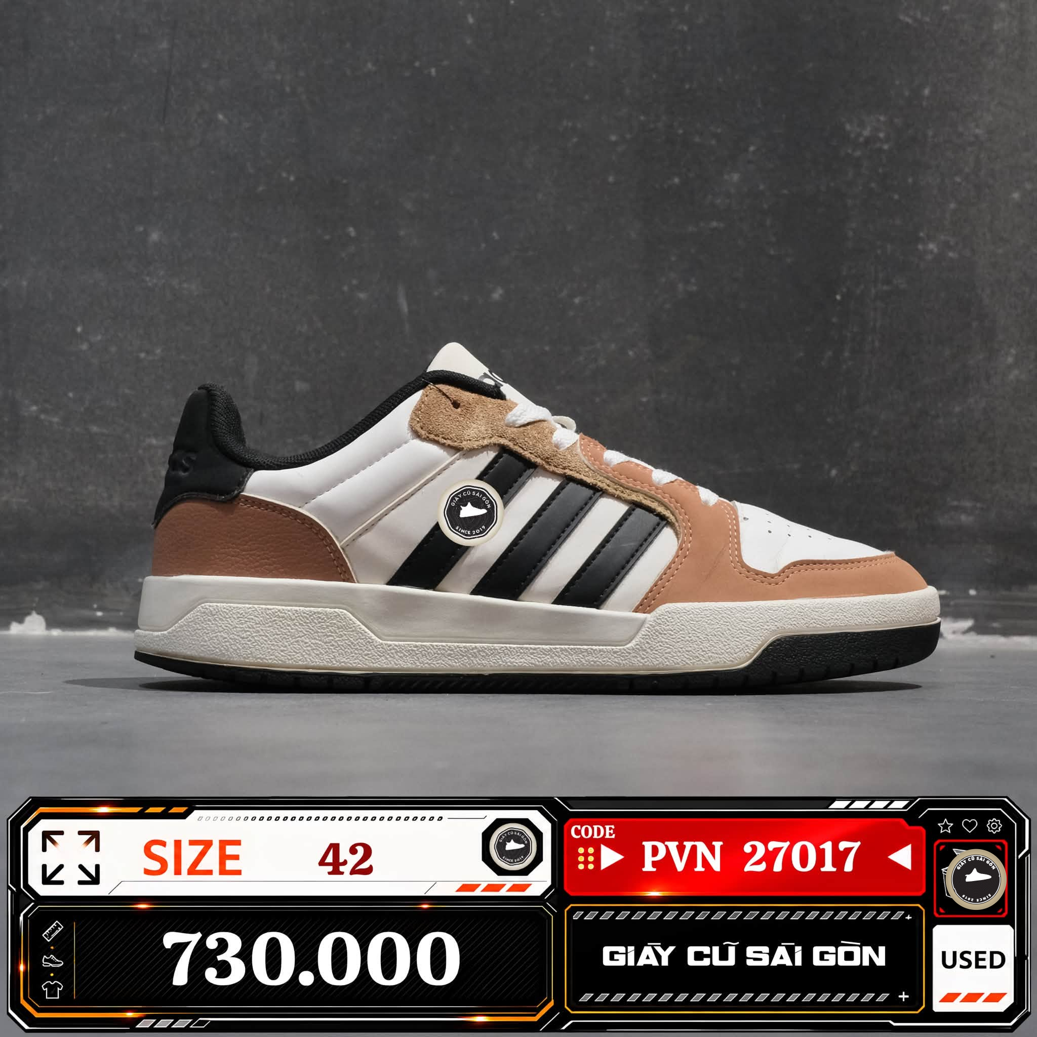 Adidas Entrap White Black Brown IE3905 Cũ Size 42 | Giày Cũ Sài Gòn
