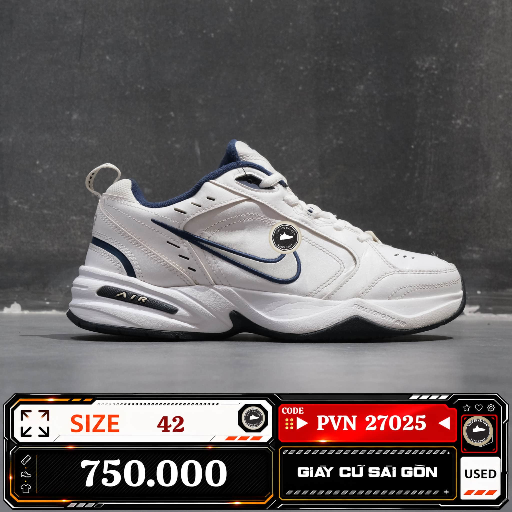 Nike Air Monarch Iv 415445-102 Cũ Size 42 | Giày Cũ Sài Gòn | PVN27025