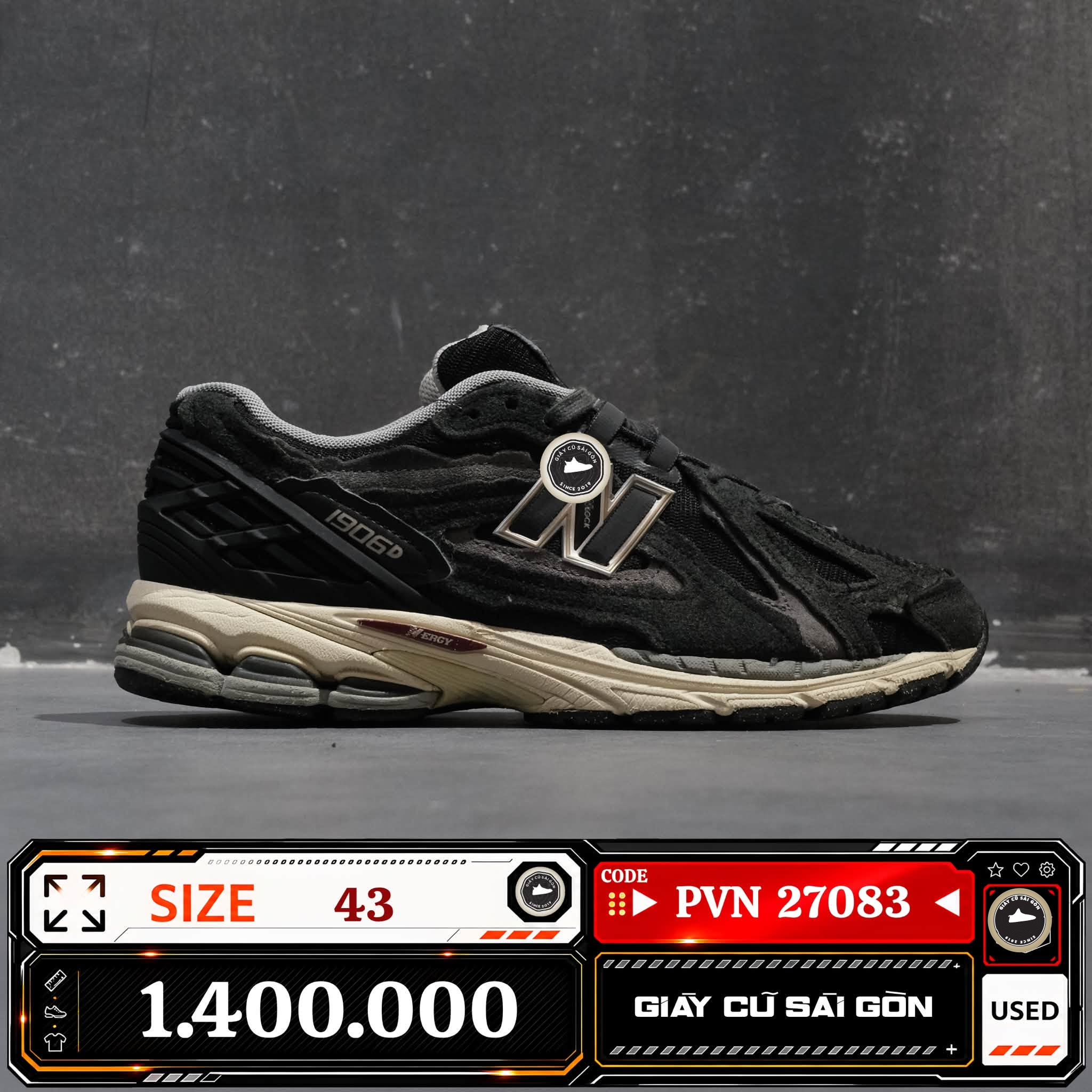 New Balance 1906D Protection Pack Black M1906DF Cũ Size 43 | Giày Cũ Sài Gòn