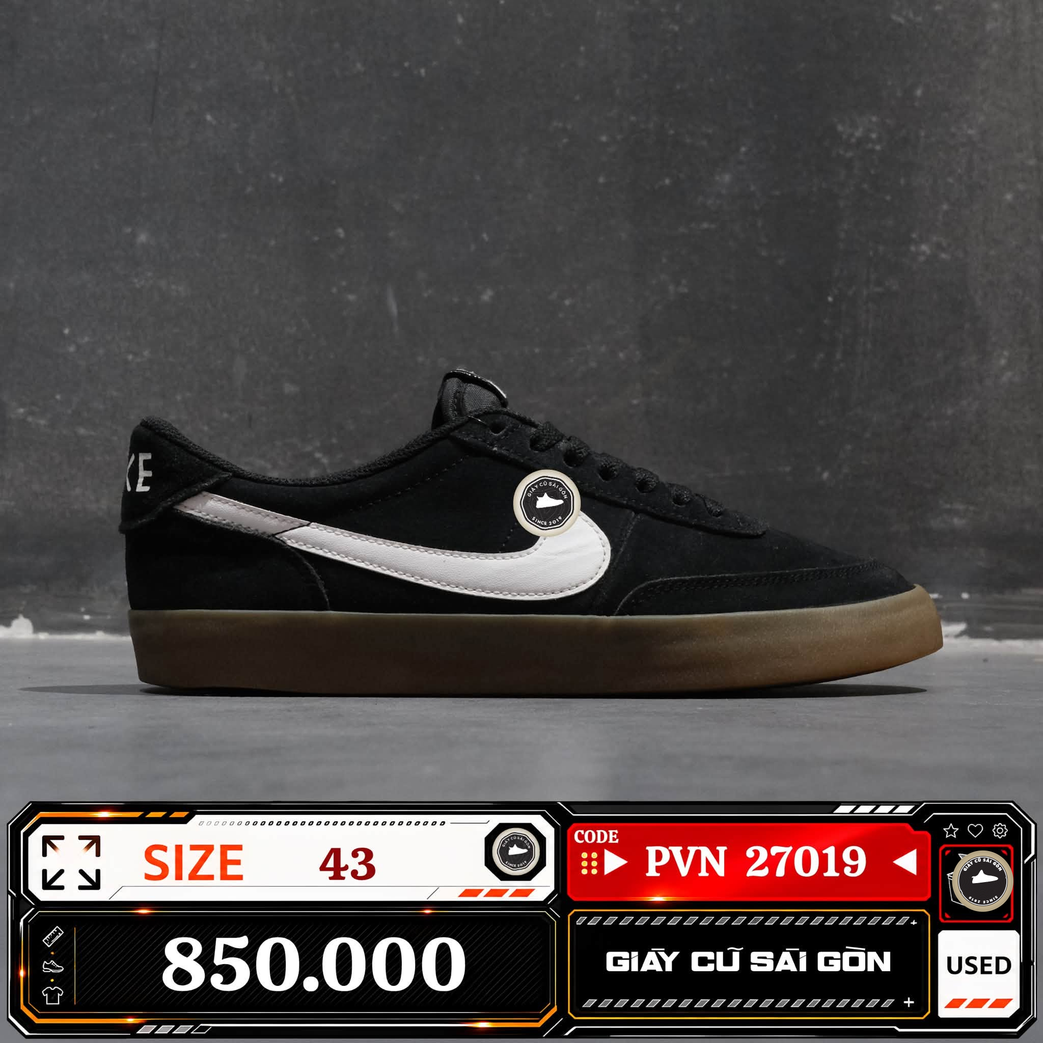 Nike Killshot 2 Suede Black Gum FQ8903-002 Cũ Size 43 | Giày Cũ Sài Gòn