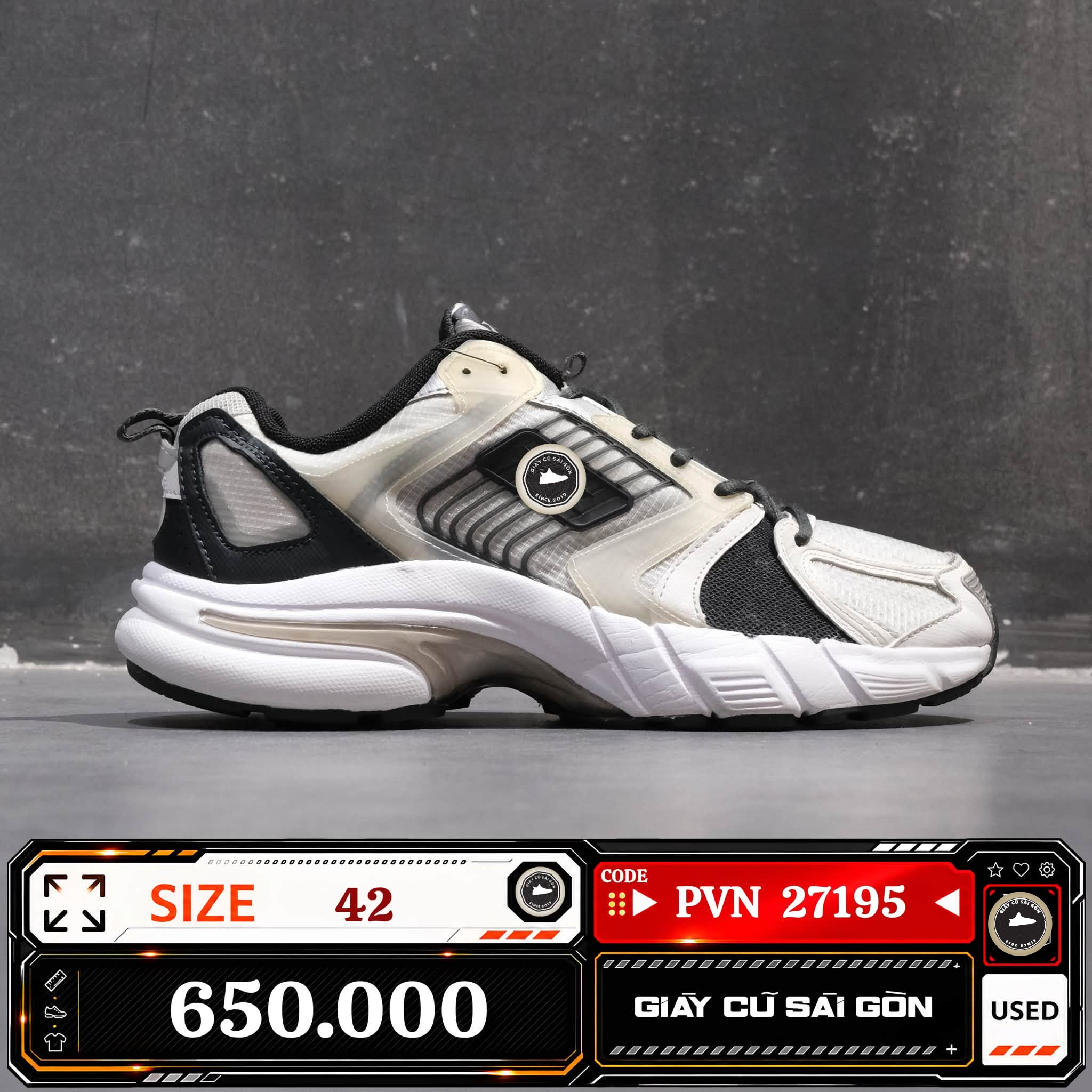 Reebok Premier Road Modern White Black FV2359 Cũ Size 42 | Giày Cũ Sài Gòn | PVN27195