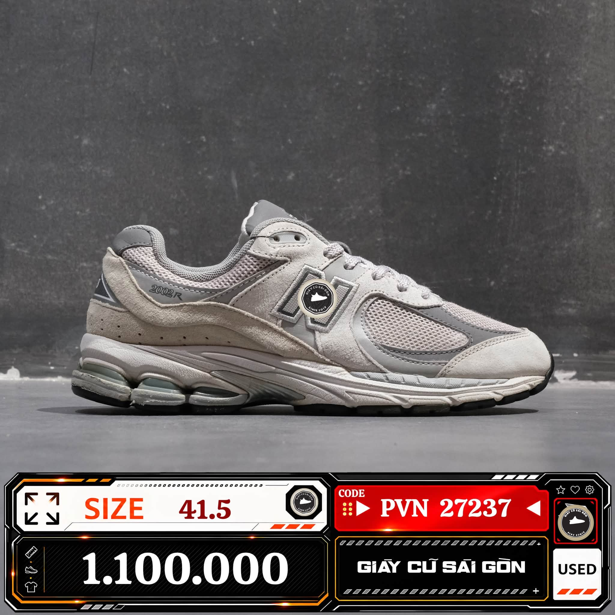 New Balance 'grey' ML0 2002R Cũ Size 41.5 | Giày Cũ Sài Gòn PVN27237