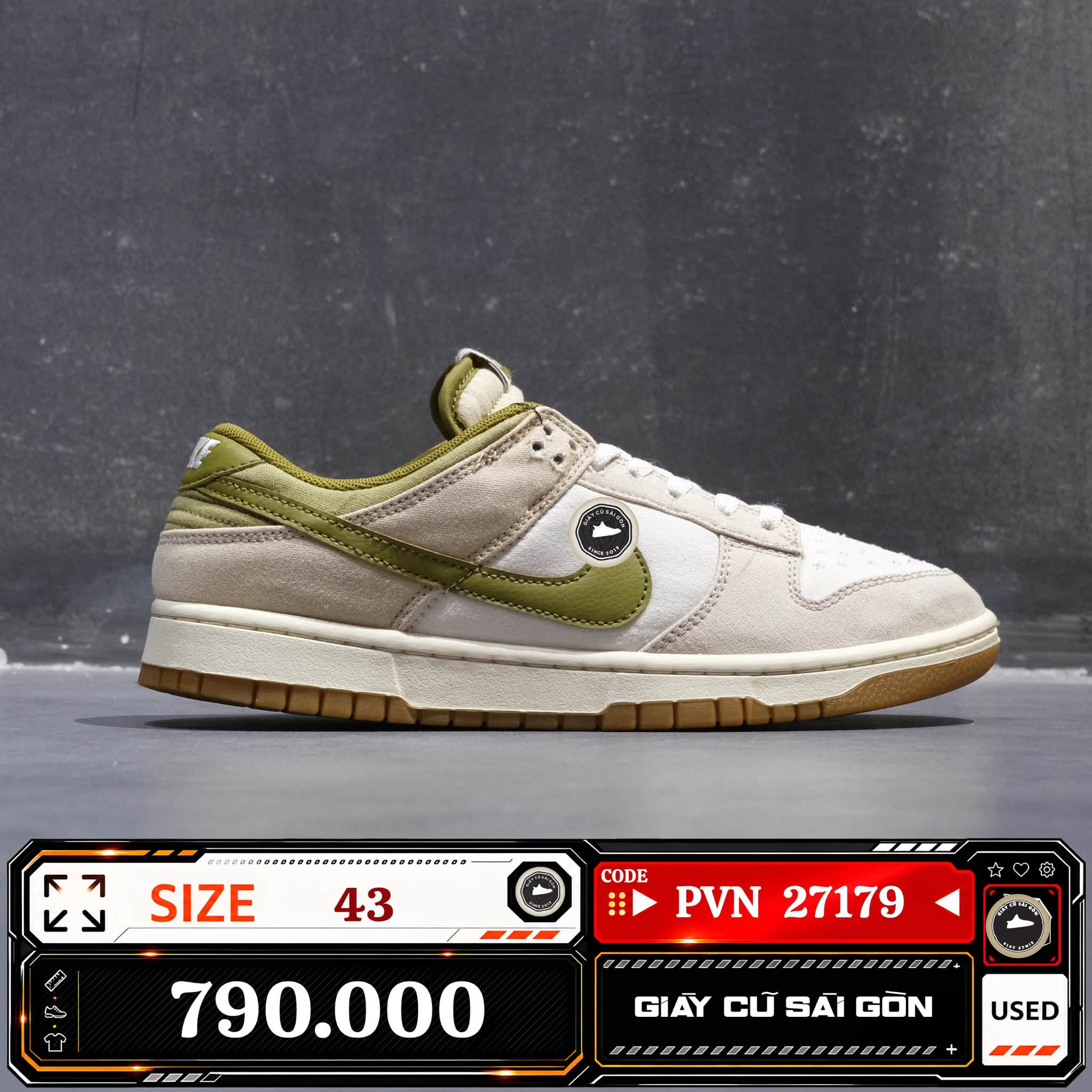 Nike Dunk Low Since '72 Pacific Moss HF4262-133 Cũ Size 43 | Giày Cũ Sài Gòn | PVN27179