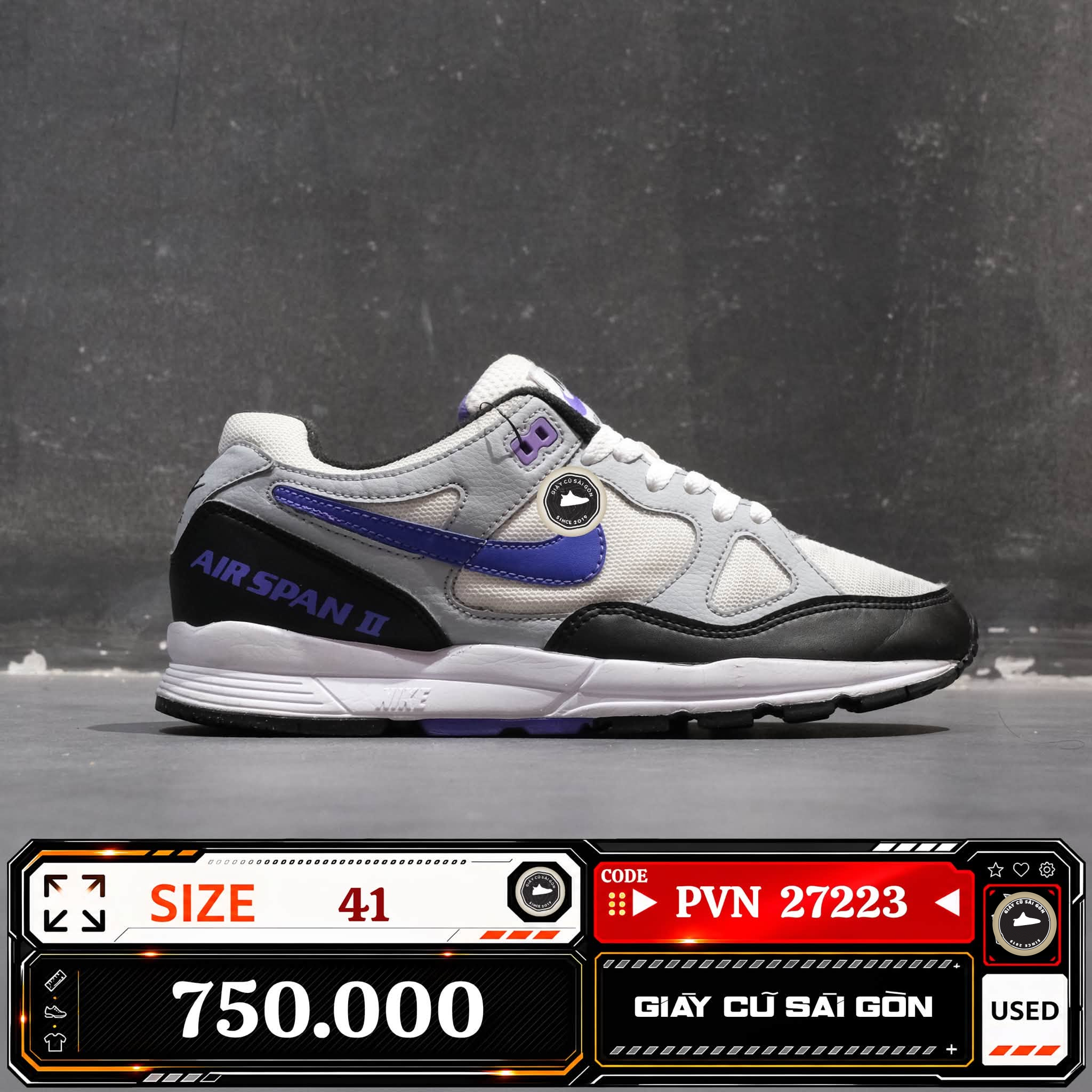 Nike Air Span Ii Hyper Violet AH8047-013 Cũ Size 41 | Giày Cũ Sài Gòn | PVN27223