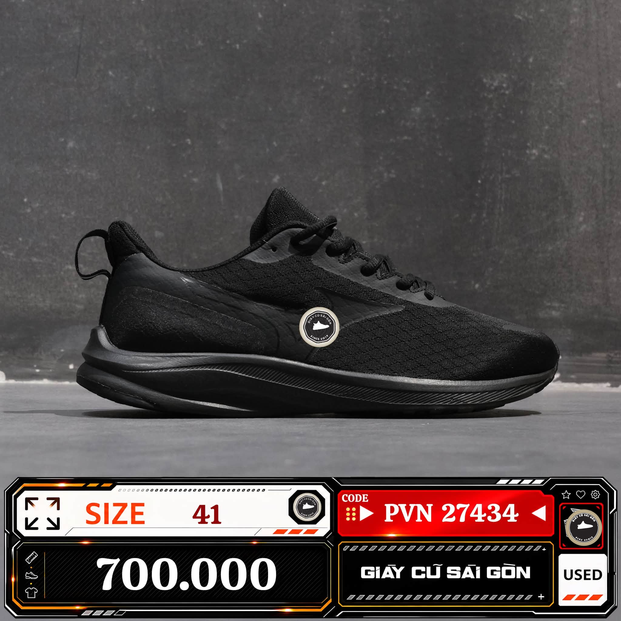 Mizuno Maximizer 26 Black K1GA244402 Cũ Size 41 | Giày Cũ Sài Gòn PVN27434