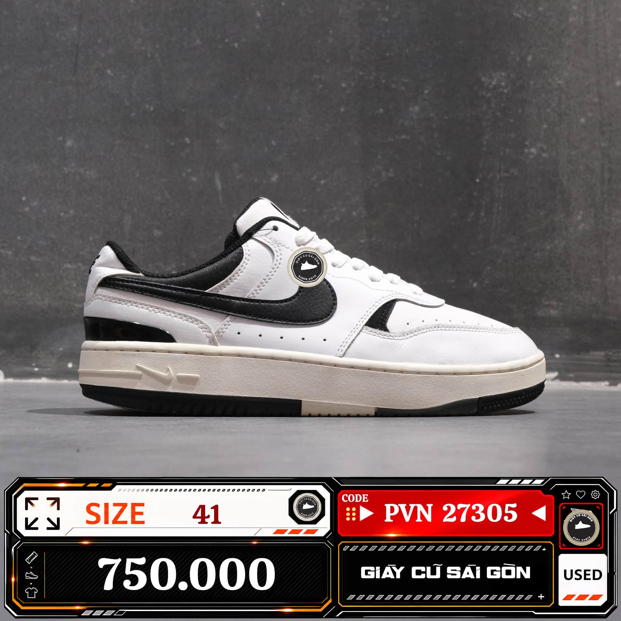 Nike Gamma Force White Black DX9176-100 Cũ Size 41 | Giày Cũ Sài Gòn | PVN27305
