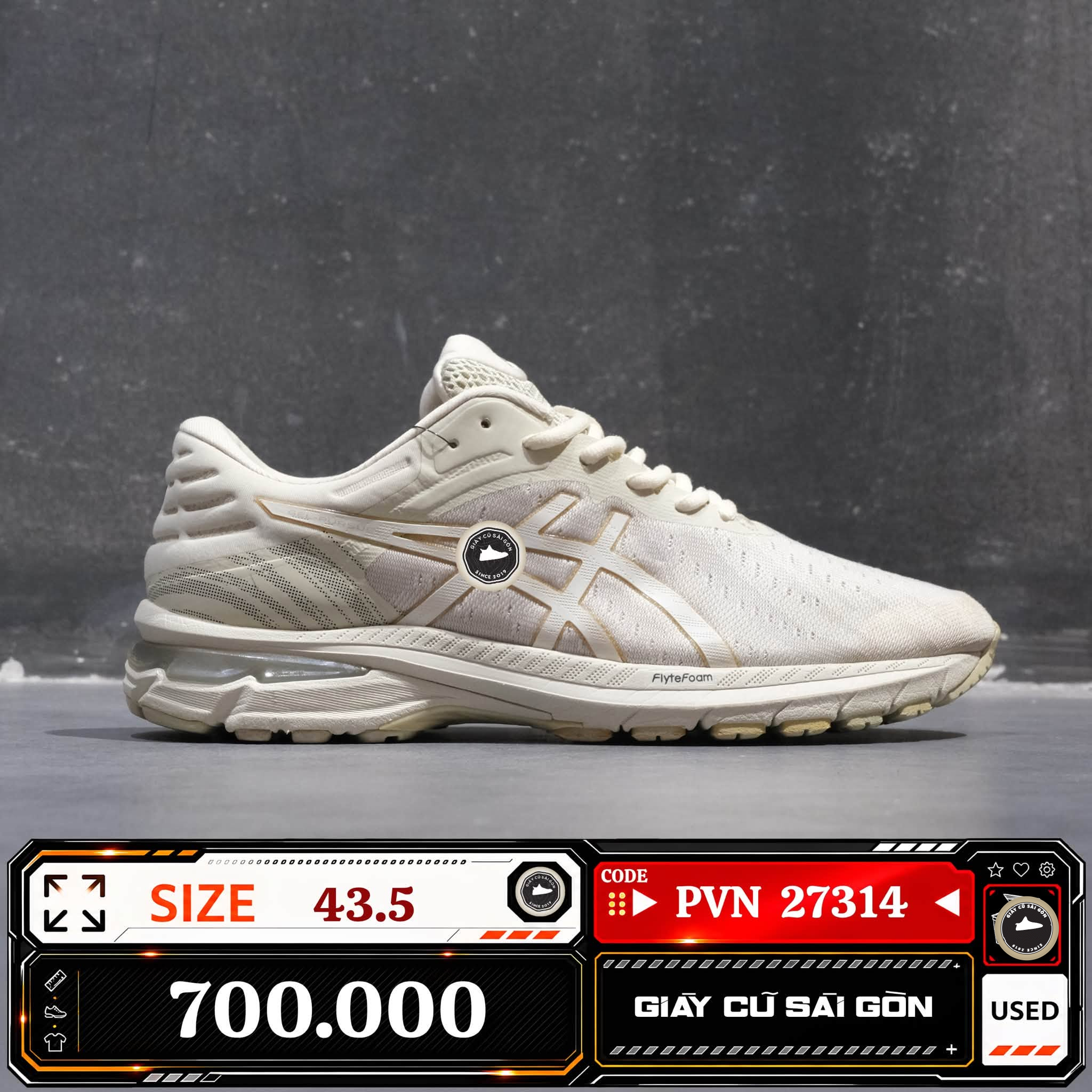 Asics Gel Pursue 7 Birch Champagne 1011B254 1011B2-54 Cũ Size 43.5 | Giày Cũ Sài Gòn | PVN27314