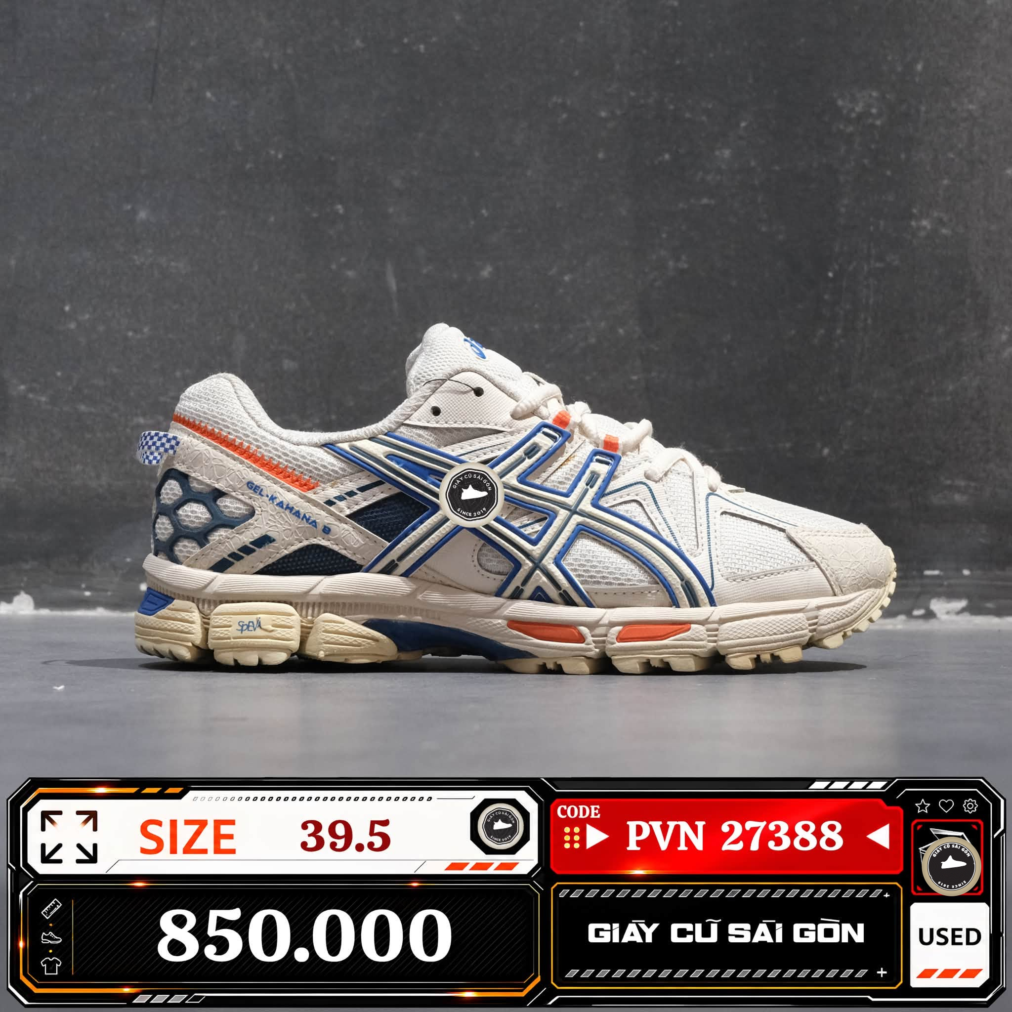 Asics Gel Kahana 8 1011B109 | 1011B1-09 Cũ Size 39.5 | Giày Cũ Sài Gòn | PVN 27388